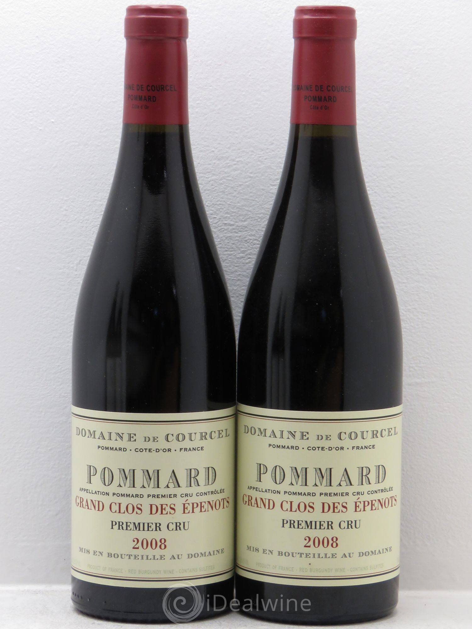 Pommard 1er Cru Grand Clos des Epenots de Courcel (Domaine) 2008 - Lot de 2 bouteilles - 0