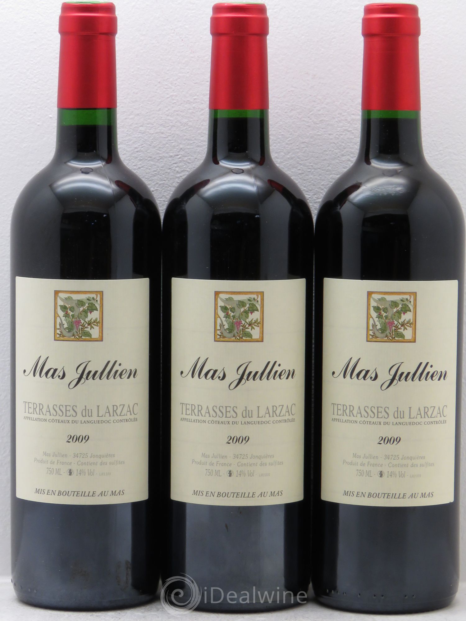 Terrasses du Larzac Mas Jullien Olivier Jullien 2009 - Lot de 3 bouteilles - 0