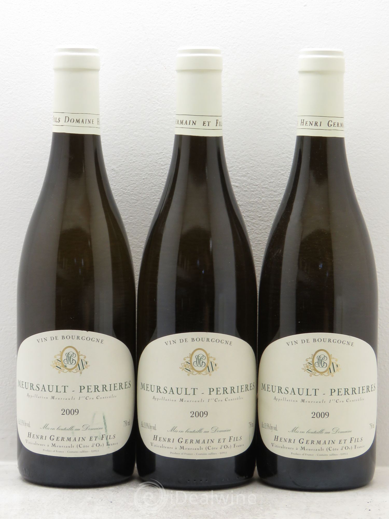 Meursault 1er Cru Henri Germain 2009 - Lot de 3 bouteilles - 0