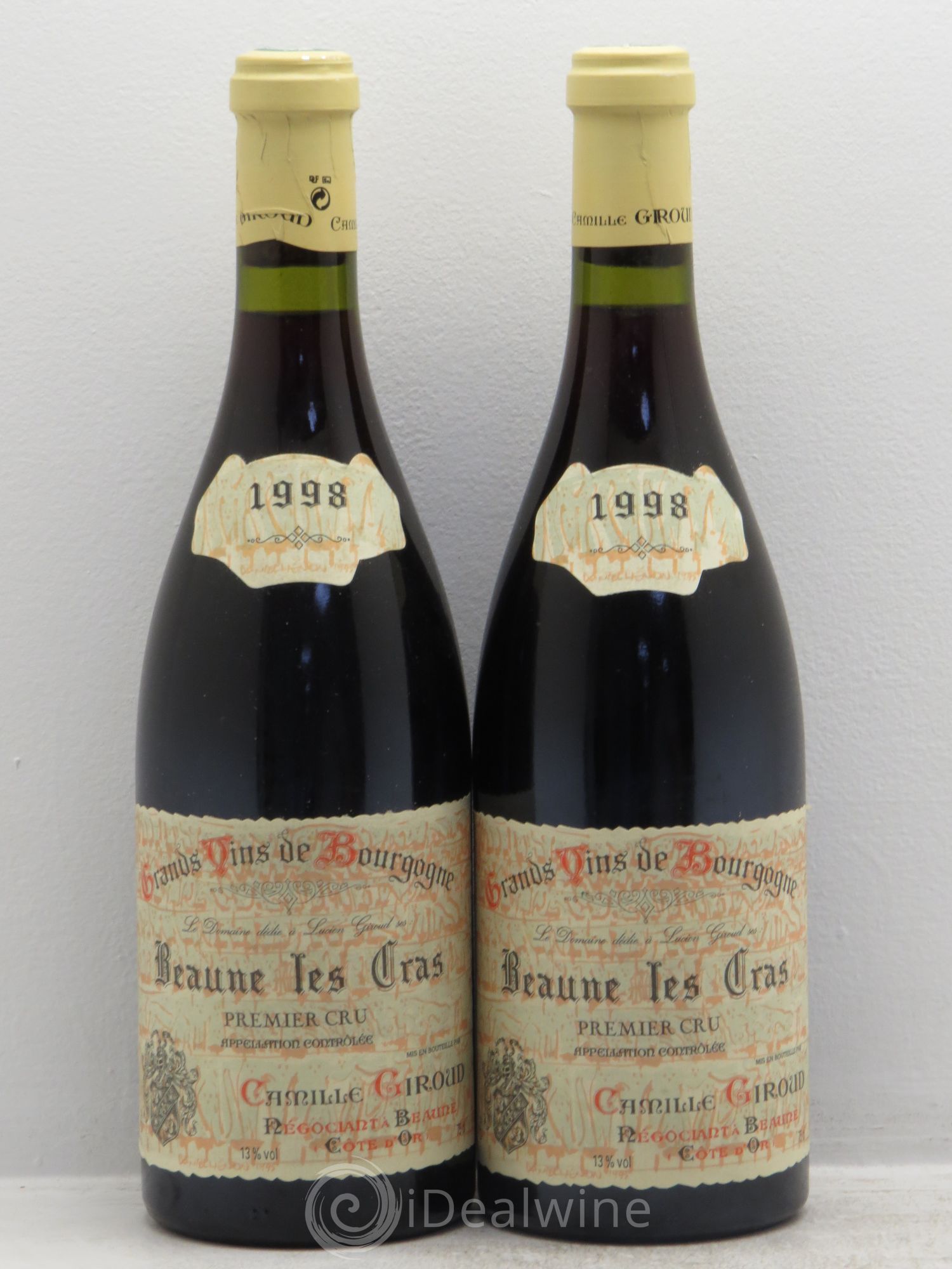 Beaune 1er Cru Camille Giroud 1998 - Lot de 2 bouteilles - 0