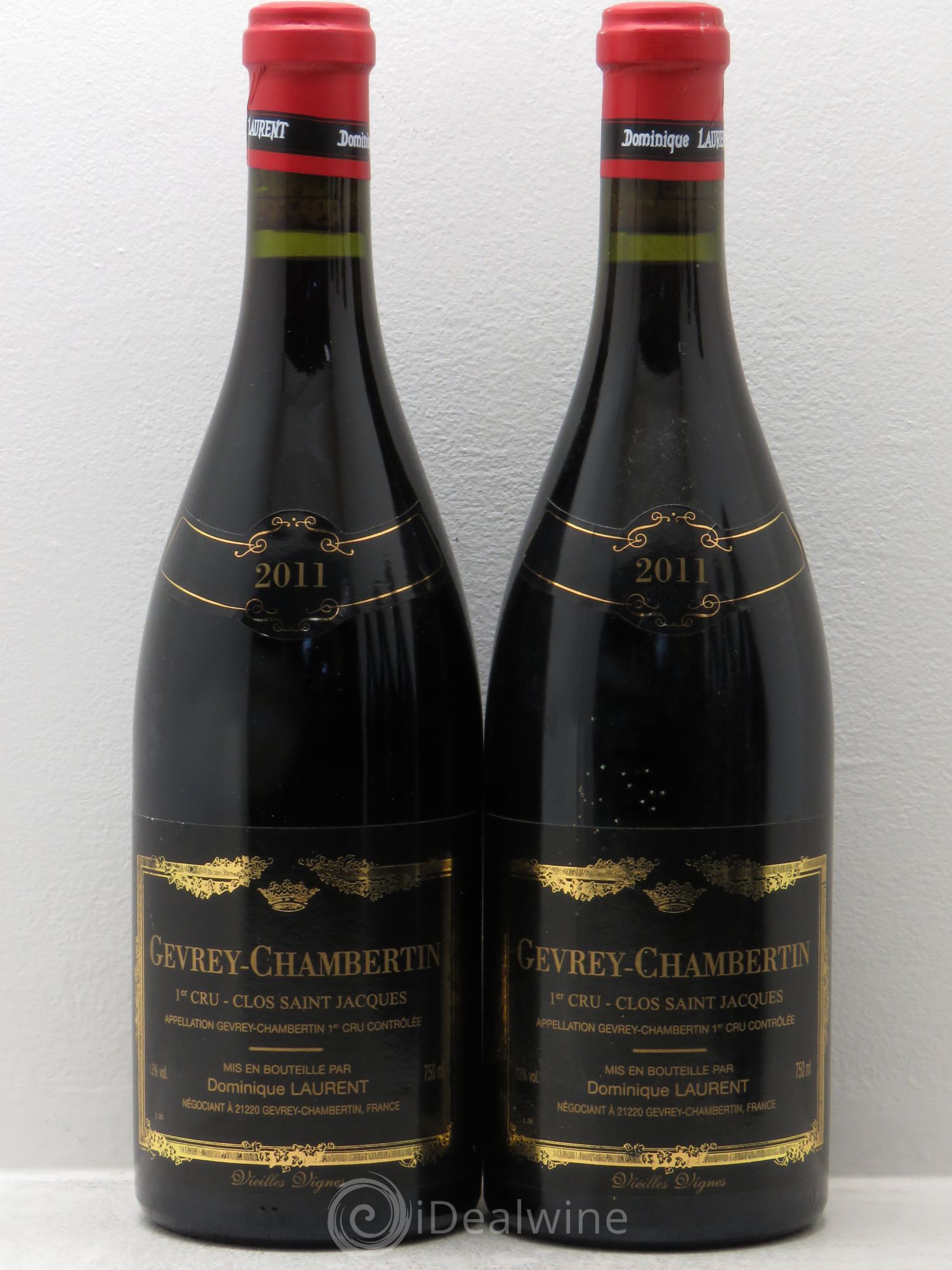 Gevrey-Chambertin 1er Cru Clos Saint Jacques Dominique Laurent 2011 - Lot de 2 bouteilles - 0