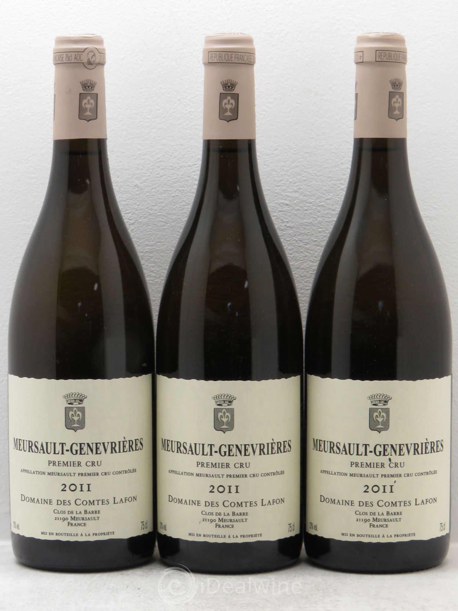Meursault 1er Cru Genevrières Comtes Lafon (Domaine des) 2011 - Lot de 3 bouteilles - 0