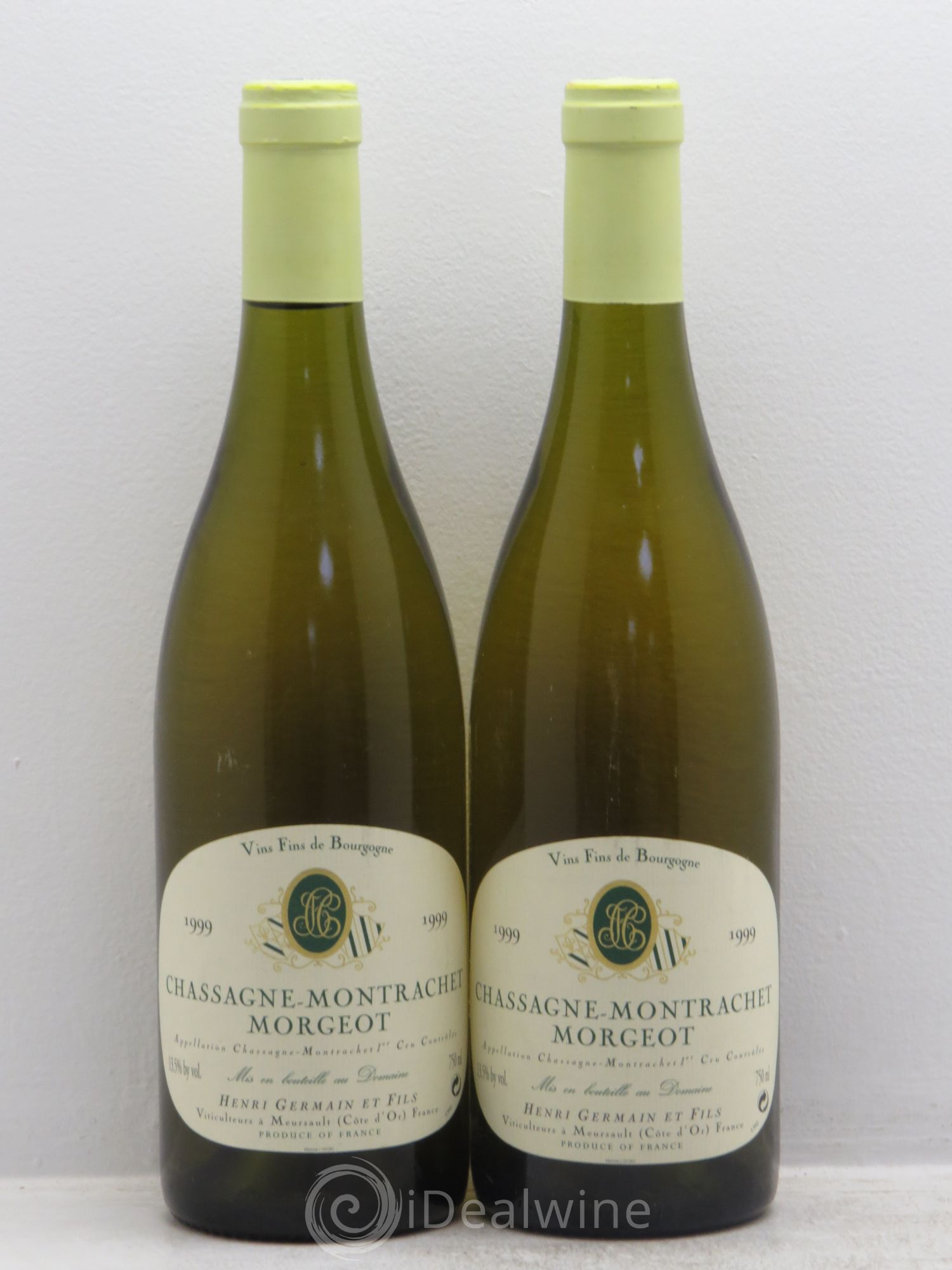 Chassagne-Montrachet 1er Cru Henri Germain 1999 - Lot de 2 bouteilles - 0