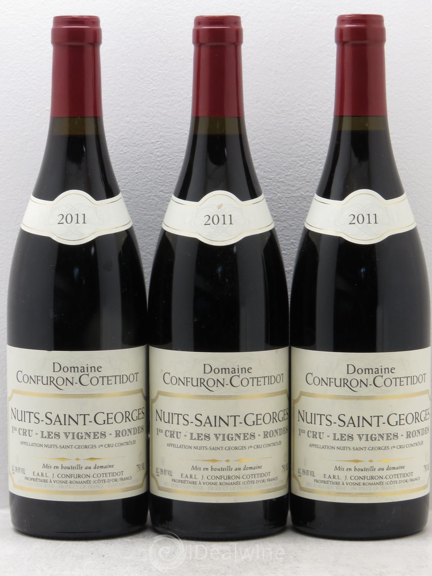 Nuits-Saint-Georges 1er Cru Les Vignes Rondes Confuron-Cotetidot 2011 - Lot de 3 bouteilles - 0