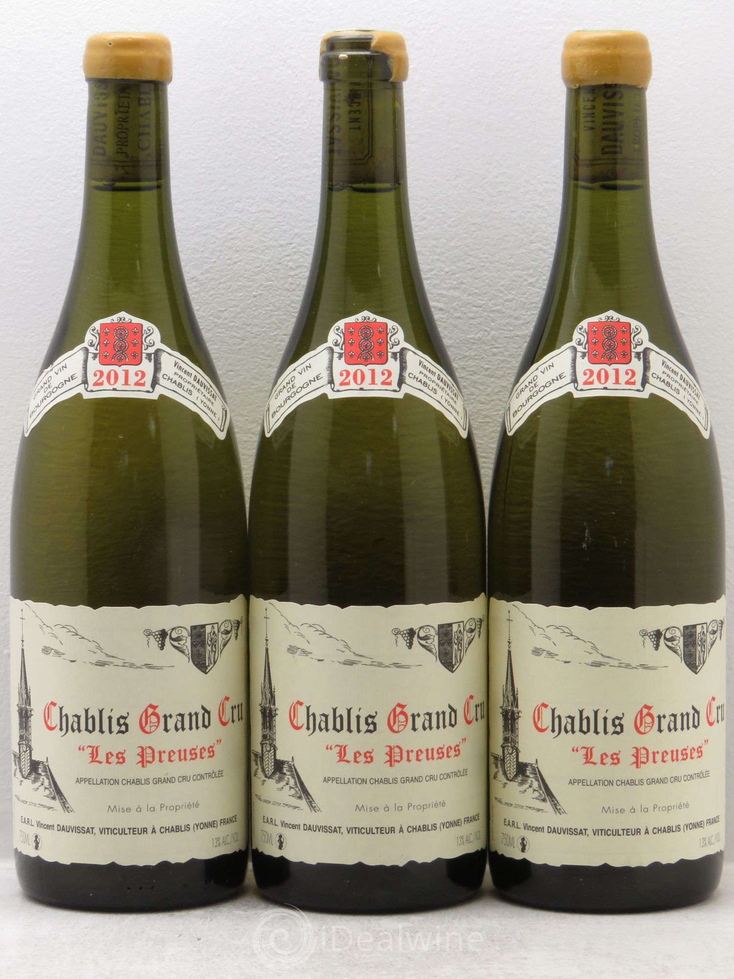 Chablis Grand Cru Les Preuses Vincent Dauvissat (Domaine) 2012 - Lot de 3 bouteilles - 0