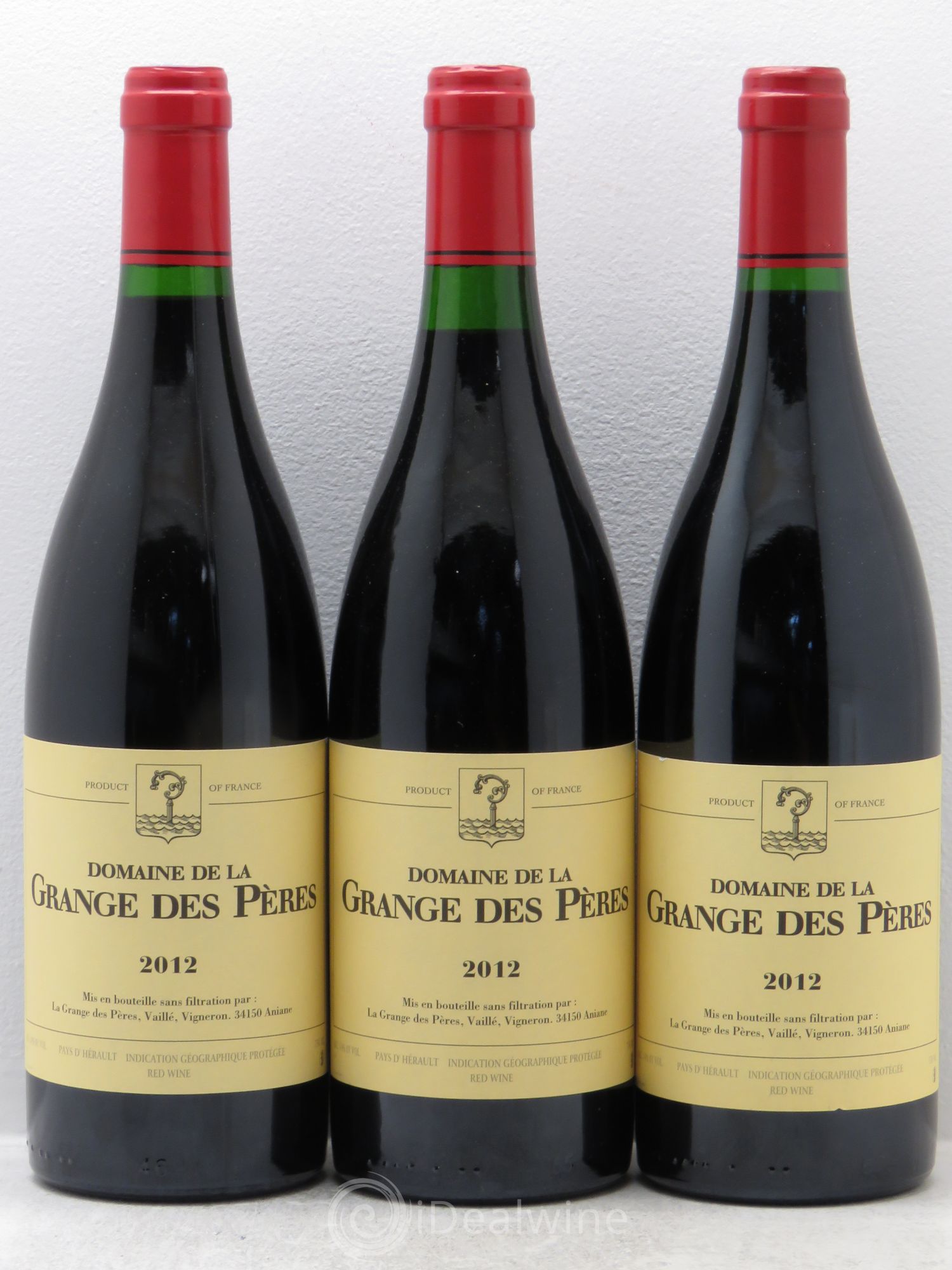 Pays d'Hérault Grange des Pères Laurent Vaillé 2012 - Lot de 3 bouteilles - 0