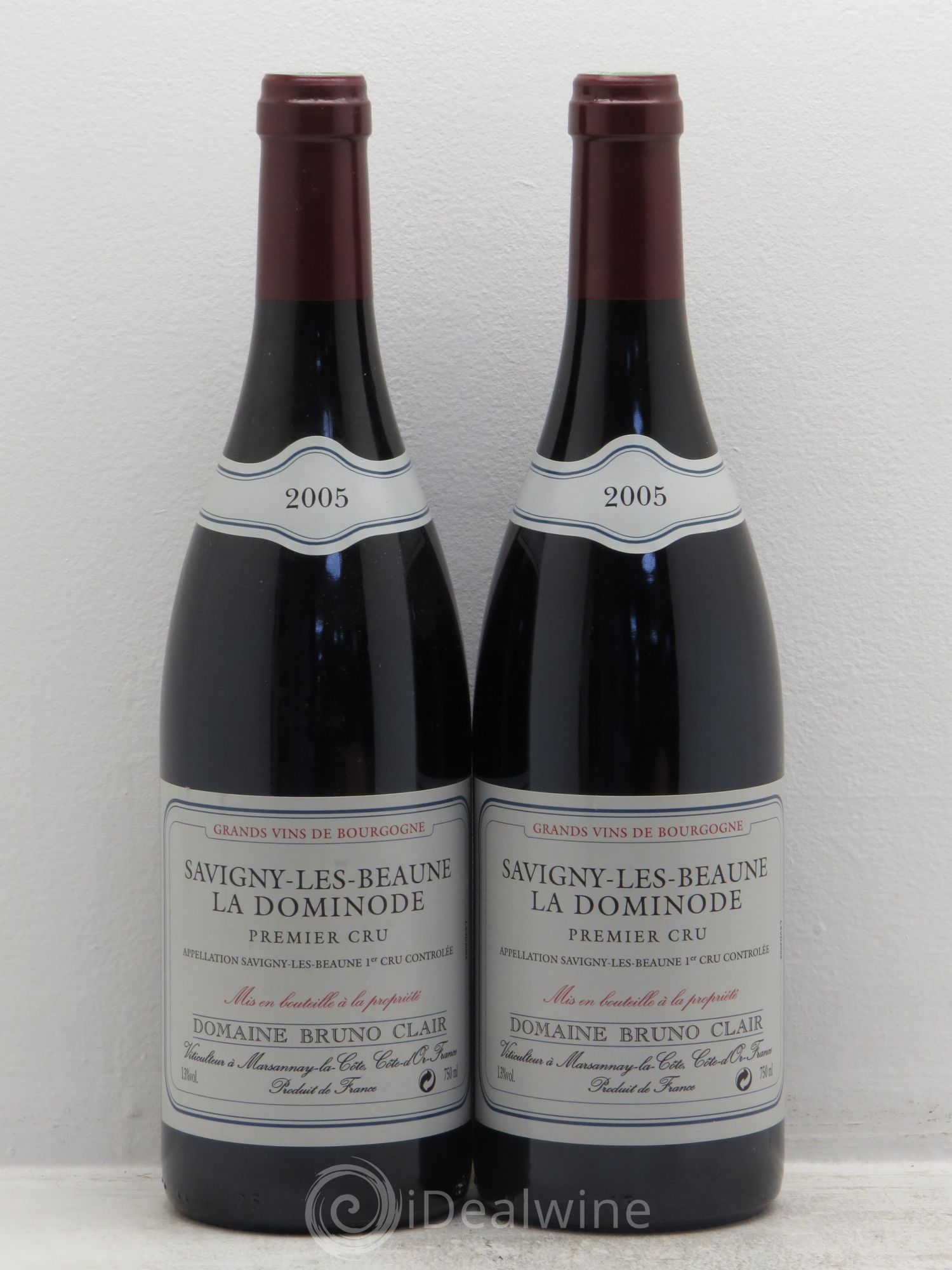 Savigny-lès-Beaune 1er Cru La Dominode Bruno Clair (Domaine) 2005 - Lot de 2 bouteilles - 0