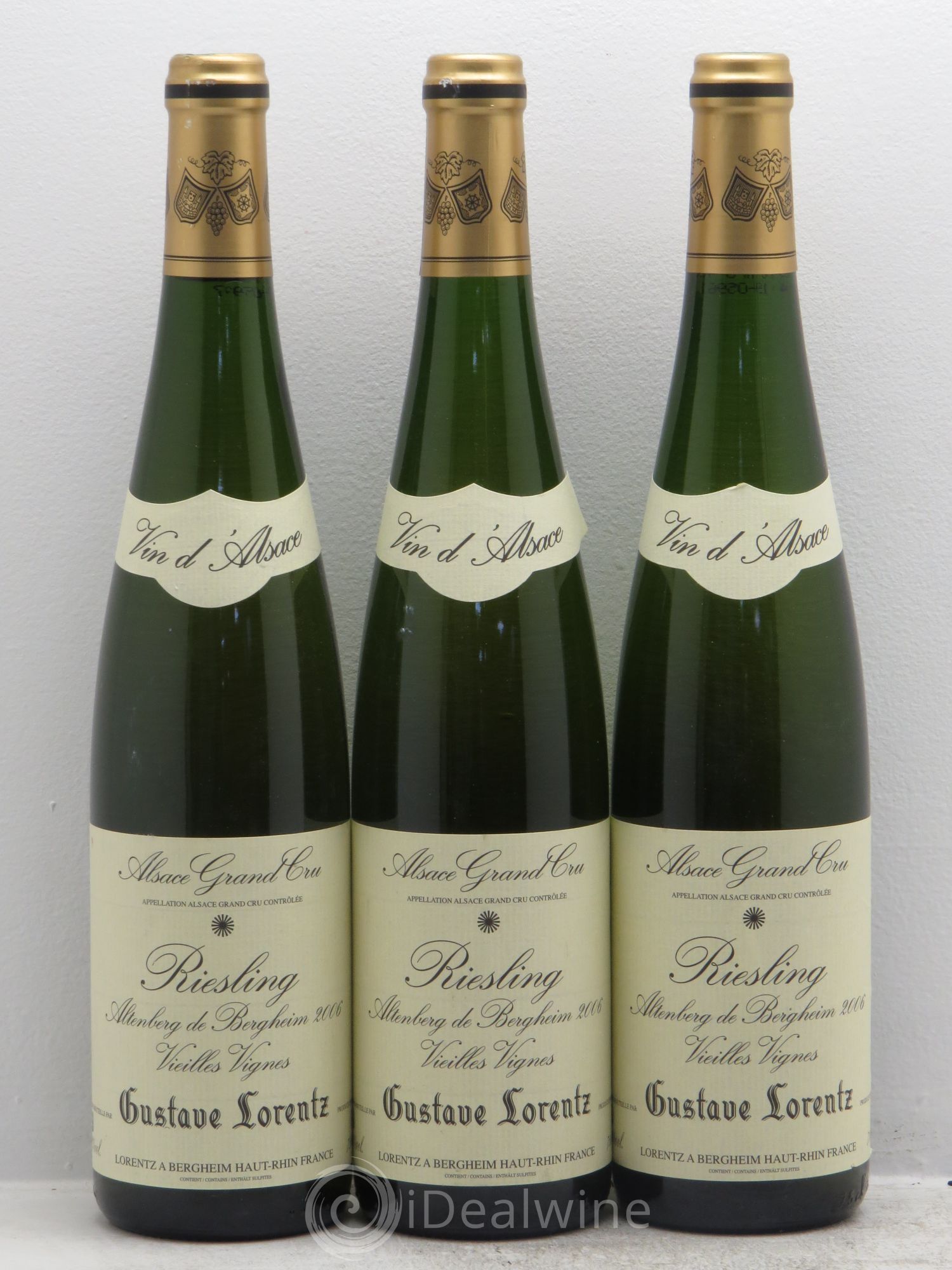 Riesling Grand Cru Altenberg de Bergheim Vieilles Vignes - Gustave Lorentz 2006 - Posten von 3 Flaschen - 0
