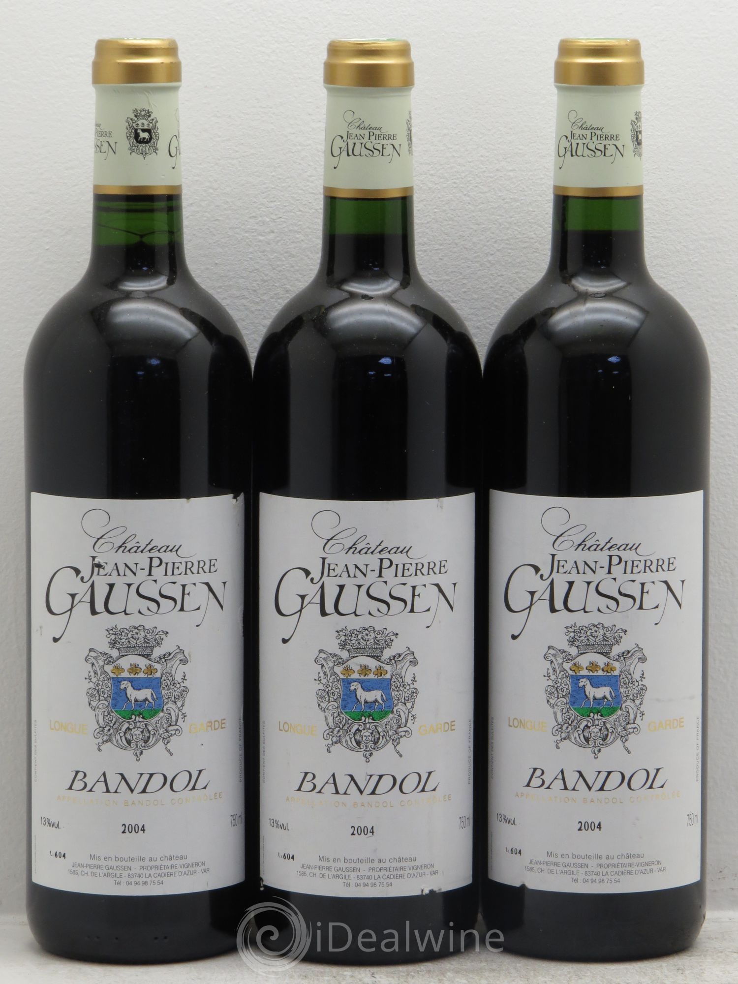 Bandol Longue Garde - JP.Gaussen 2004 - Posten von 3 Flaschen - 0