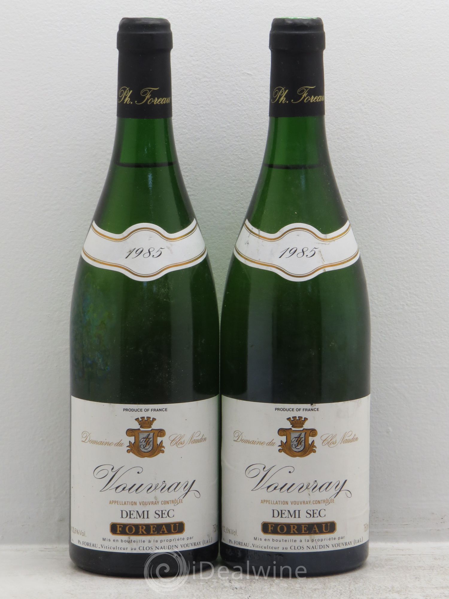 Vouvray Demi-Sec Clos Naudin - Philippe Foreau 1985 - Lot de 2 bouteilles - 0