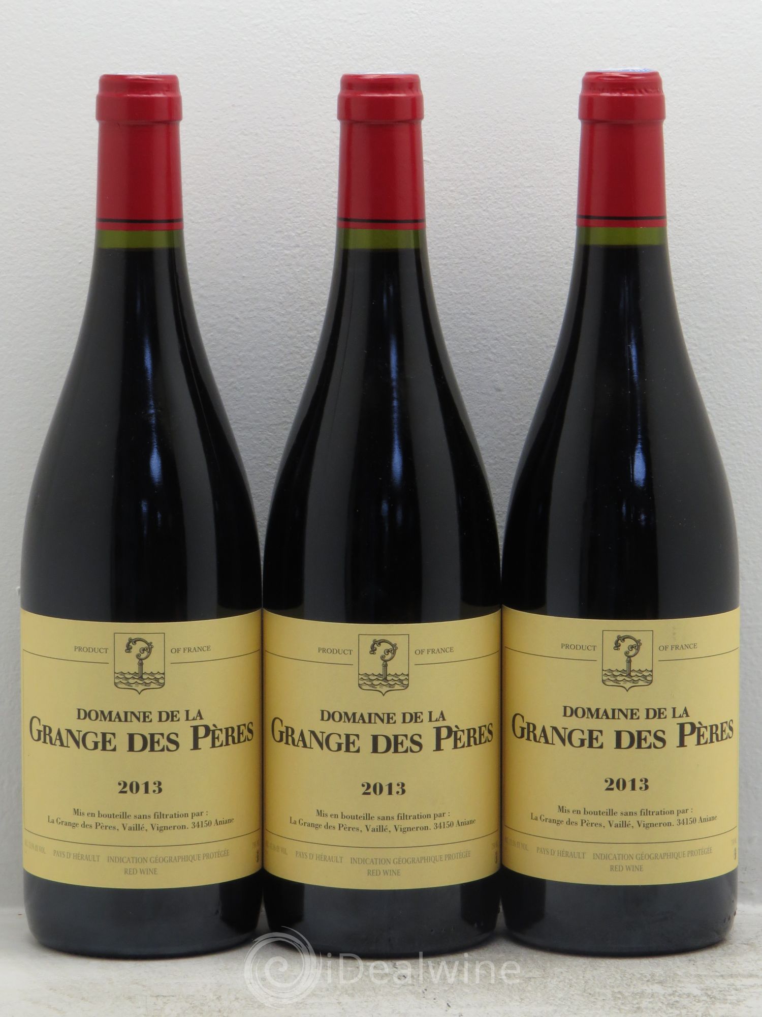 Pays d'Hérault Grange des Pères Laurent Vaillé 2013 - Lot de 3 bouteilles - 0