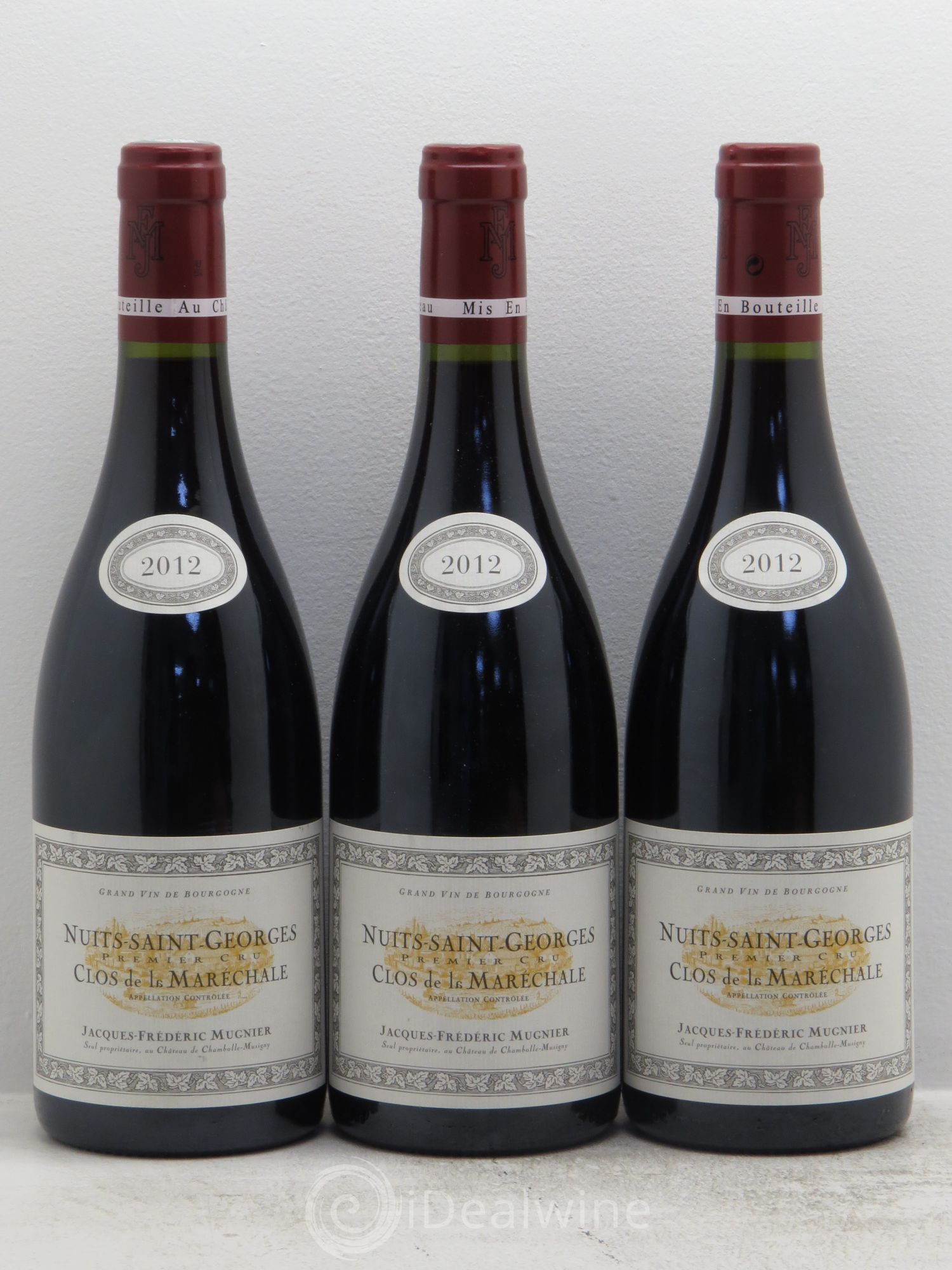 Nuits-Saint-Georges 1er Cru Clos de La Maréchale Jacques-Frédéric Mugnier 2012 - Lot de 3 bouteilles - 0