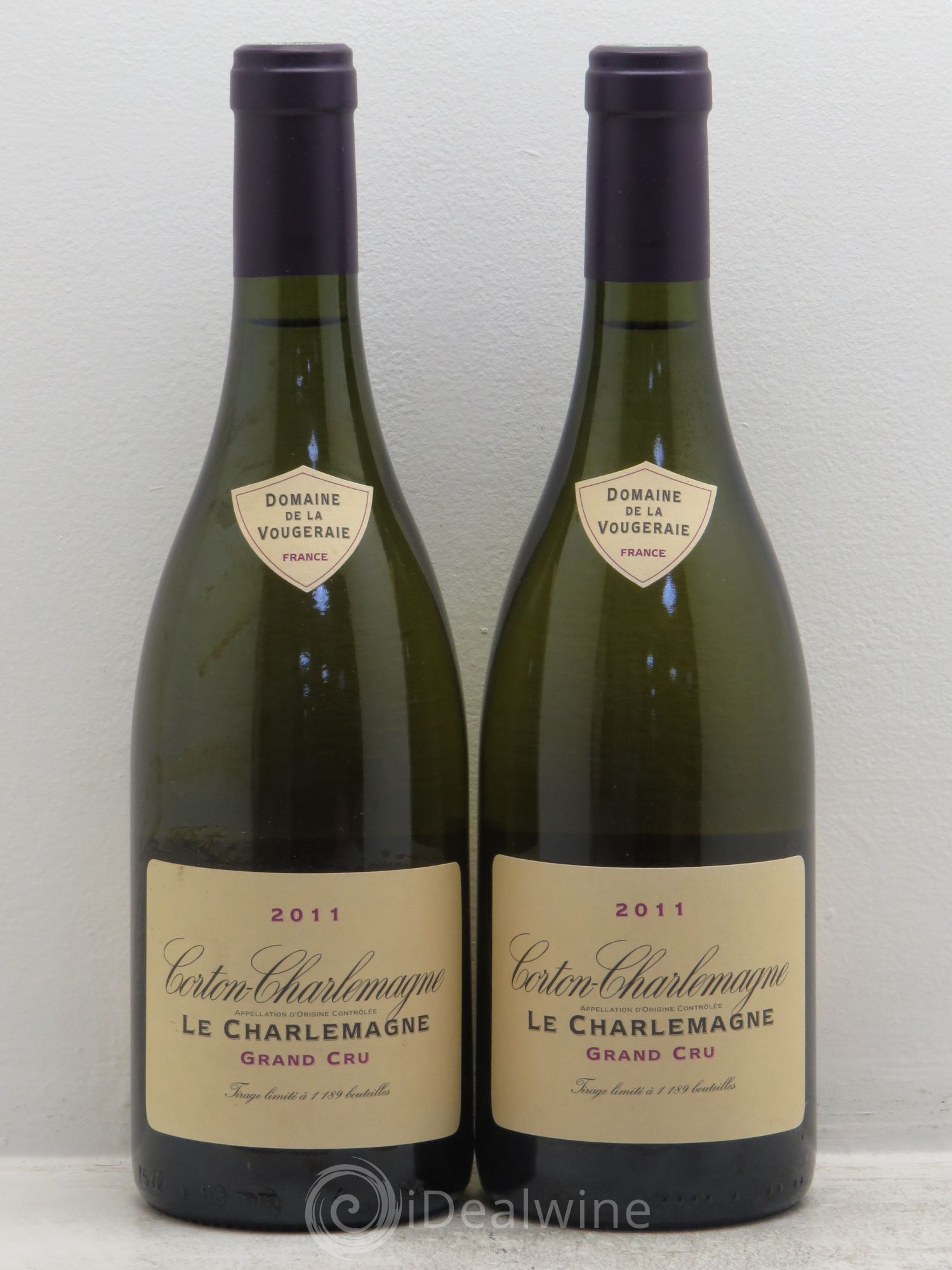Corton-Charlemagne Grand Cru Le Charlemagne - Domaine de la Vougeraie 2011 - Posten von 2 Flaschen - 0