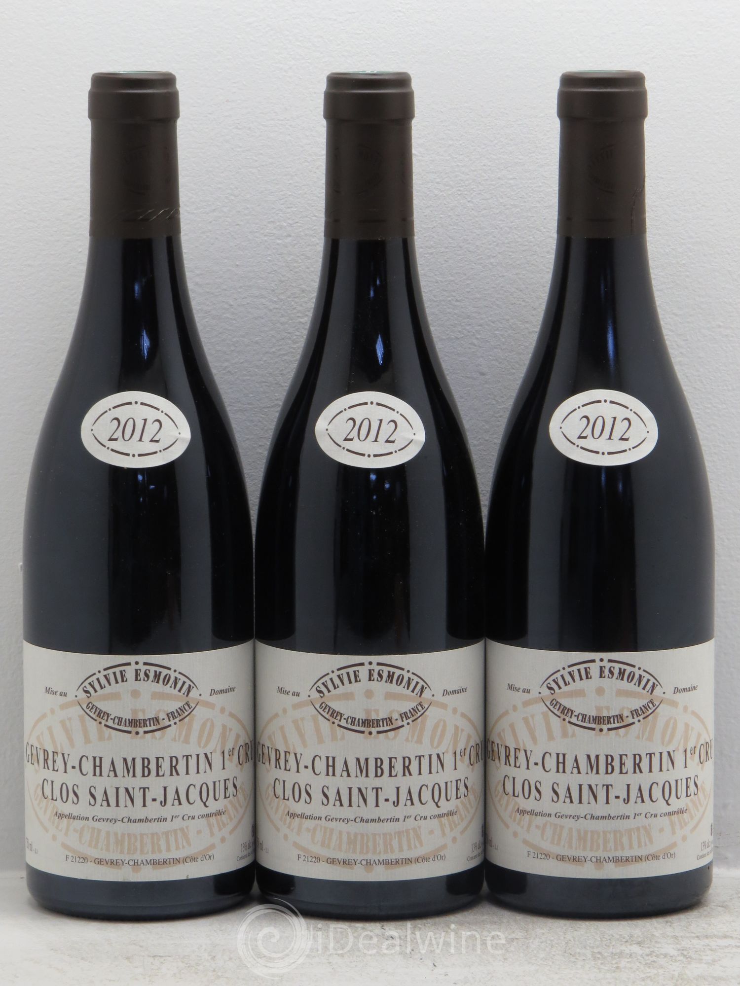 Gevrey-Chambertin 1er Cru Clos Saint Jacques Sylvie Esmonin 2012 - Lot de 3 bouteilles - 0