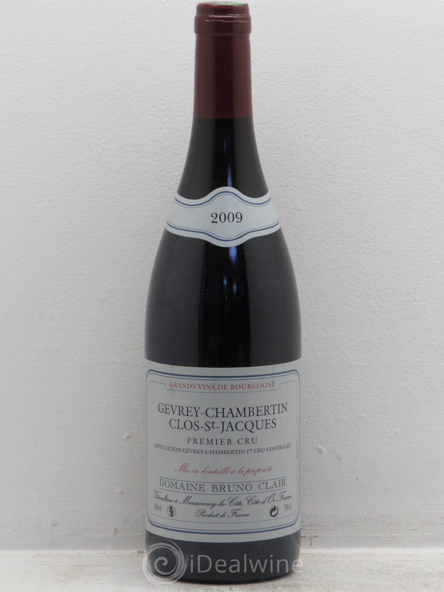 Gevrey-Chambertin 1er Cru Clos Saint-Jacques Bruno Clair (Domaine) 2009 - Lot de 1 bouteille - 0
