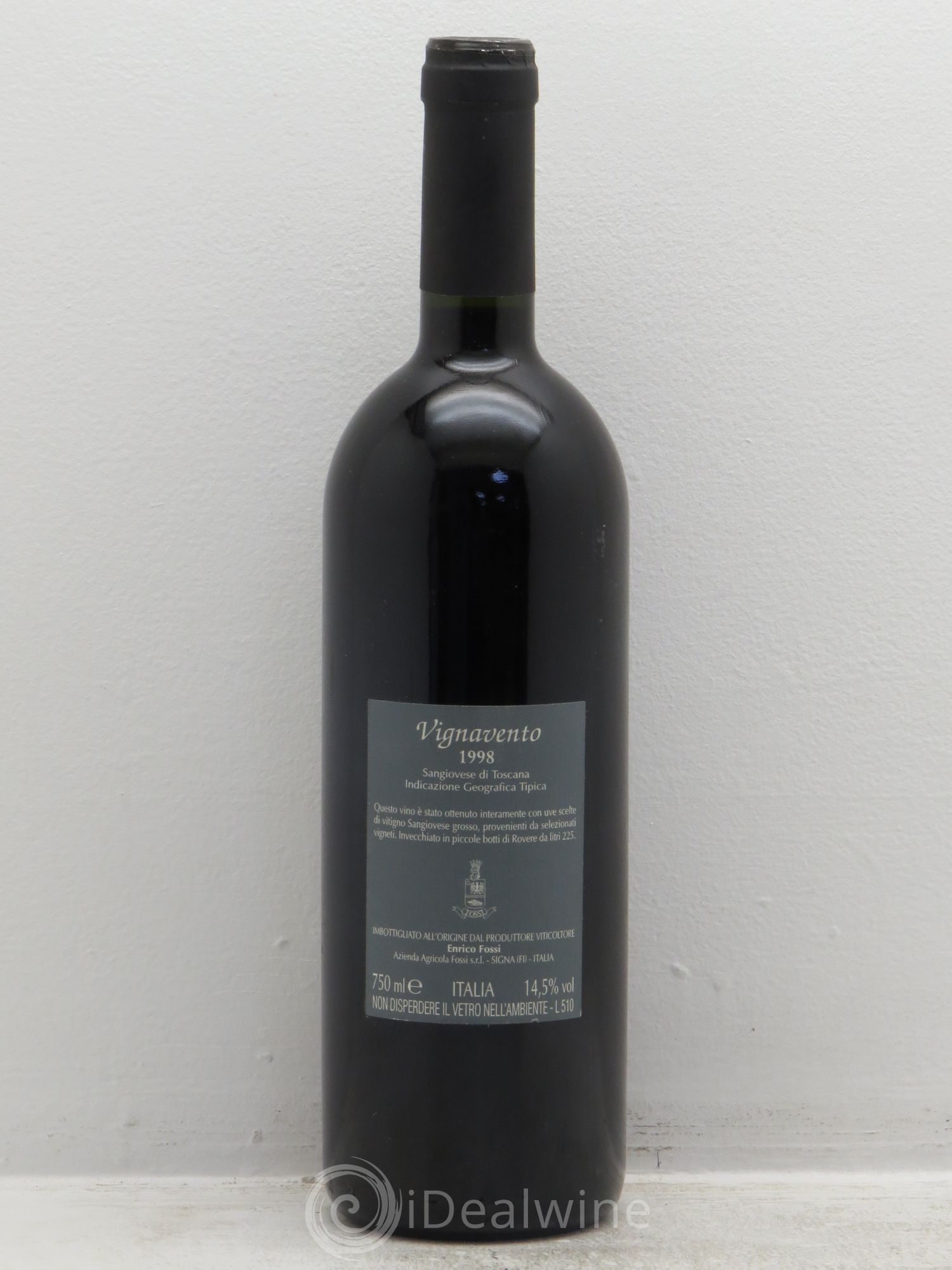 Toscana IGT Sangiovese Vignavento Enrico Fossi (sans prix de réserve) 1998 - Posten von 1 Flasche - 1