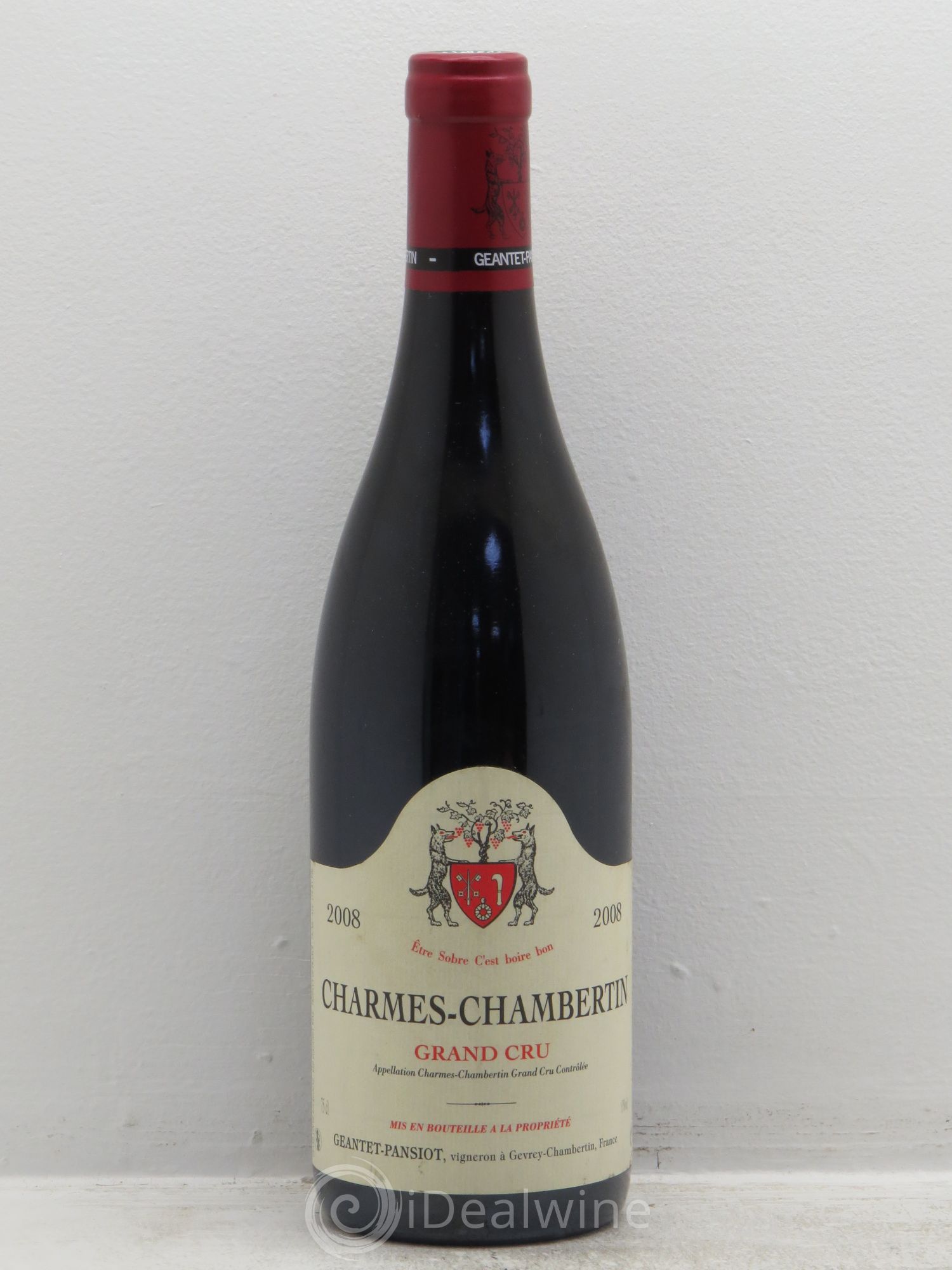 Charmes-Chambertin Grand Cru Geantet-Pansiot 2008 - Lot de 1 bouteille - 0