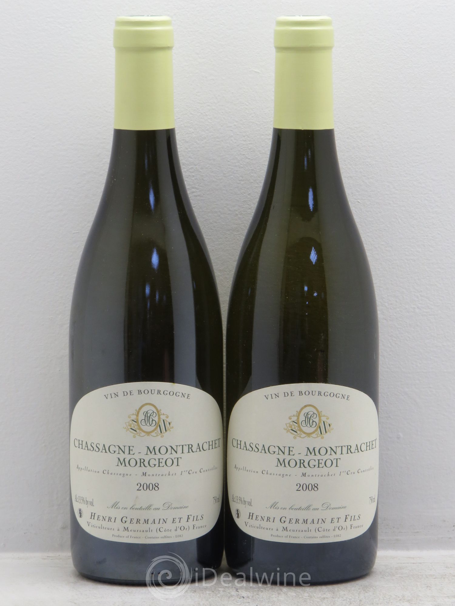 Chassagne-Montrachet 1er Cru H.Germain 2008 - Lot de 2 bouteilles - 0