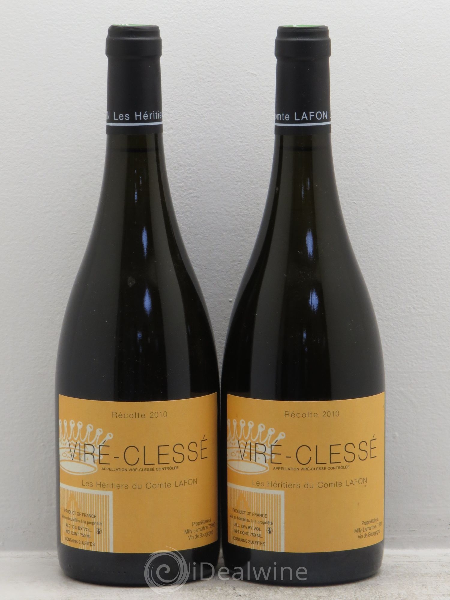 Viré-Clessé Héritiers du Comte Lafon (Domaine des) (sans prix de réserve) 2010 - Lot de 2 bouteilles - 0