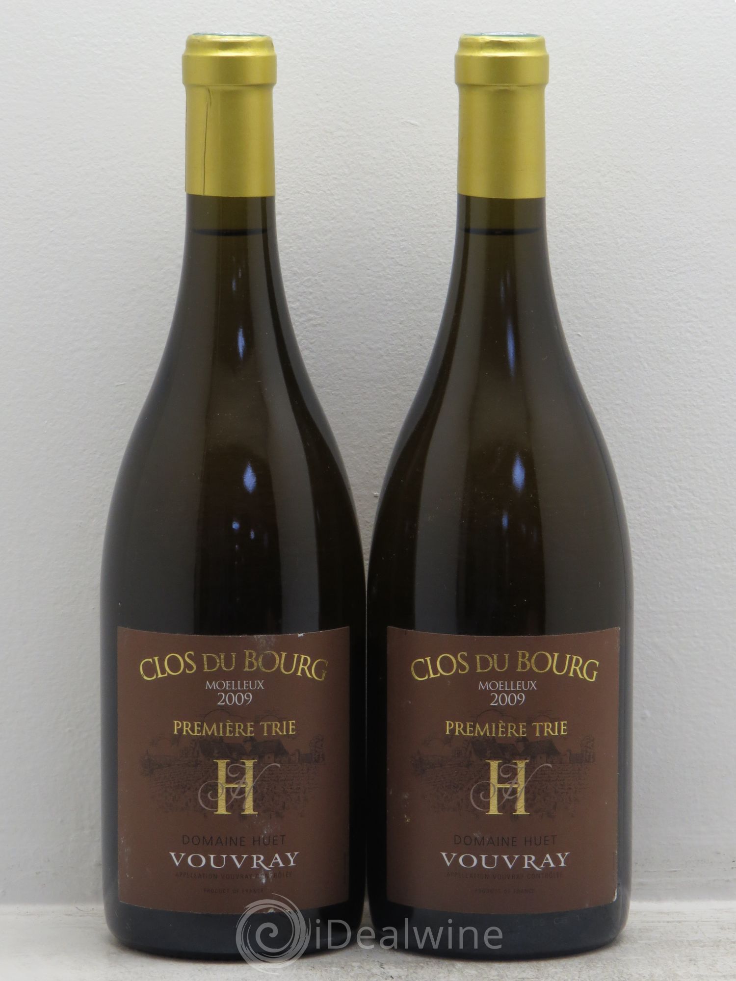 Vouvray Clos du Bourg Moelleux 1ère trie Domaine Huet 2009 - Lotto di 2 bottiglie - 0