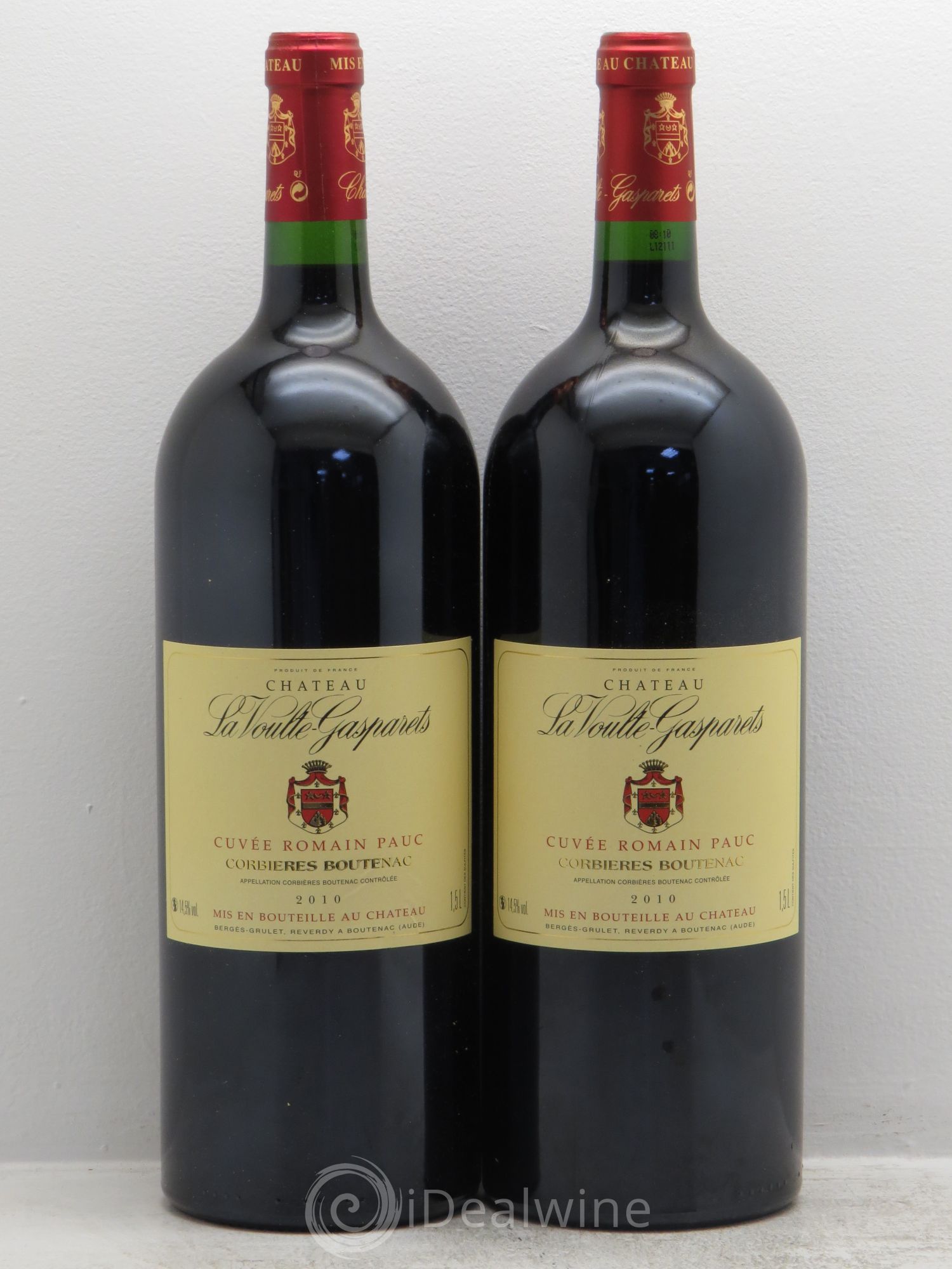 Corbières Boutenac La Voulte-Gasparets Cuvée Romain Pauc Patrick Reverdy 2010 - Lot de 2 magnums - 0