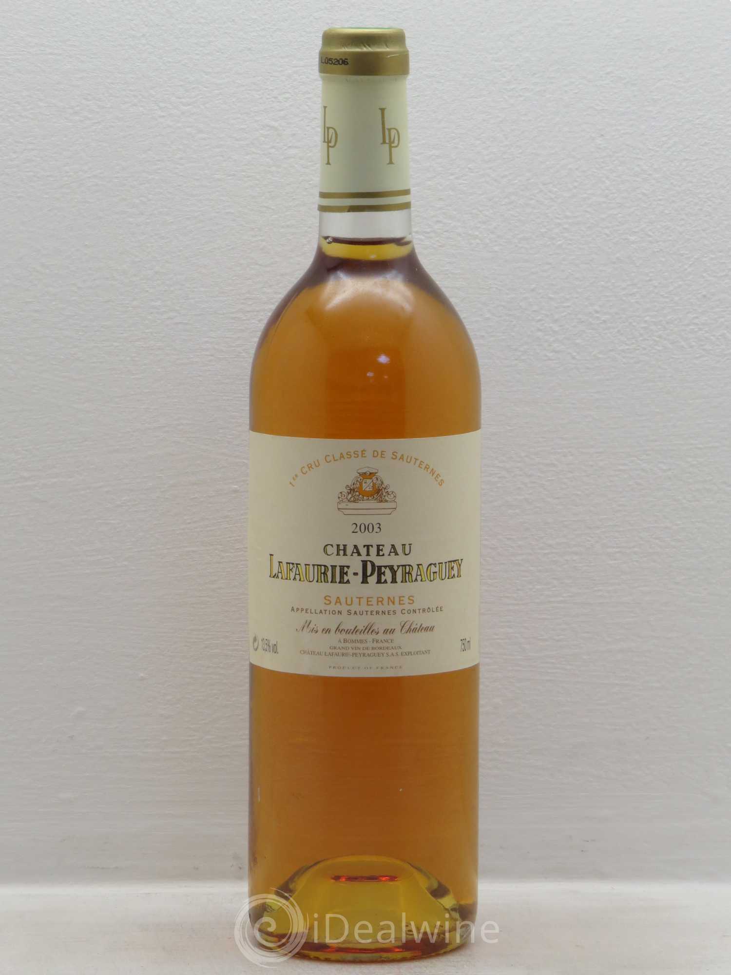 Château Lafaurie-Peyraguey 1er Grand Cru Classé (senza prezzo di riserva) 2003 - Lotto di 1 bottiglia - 0