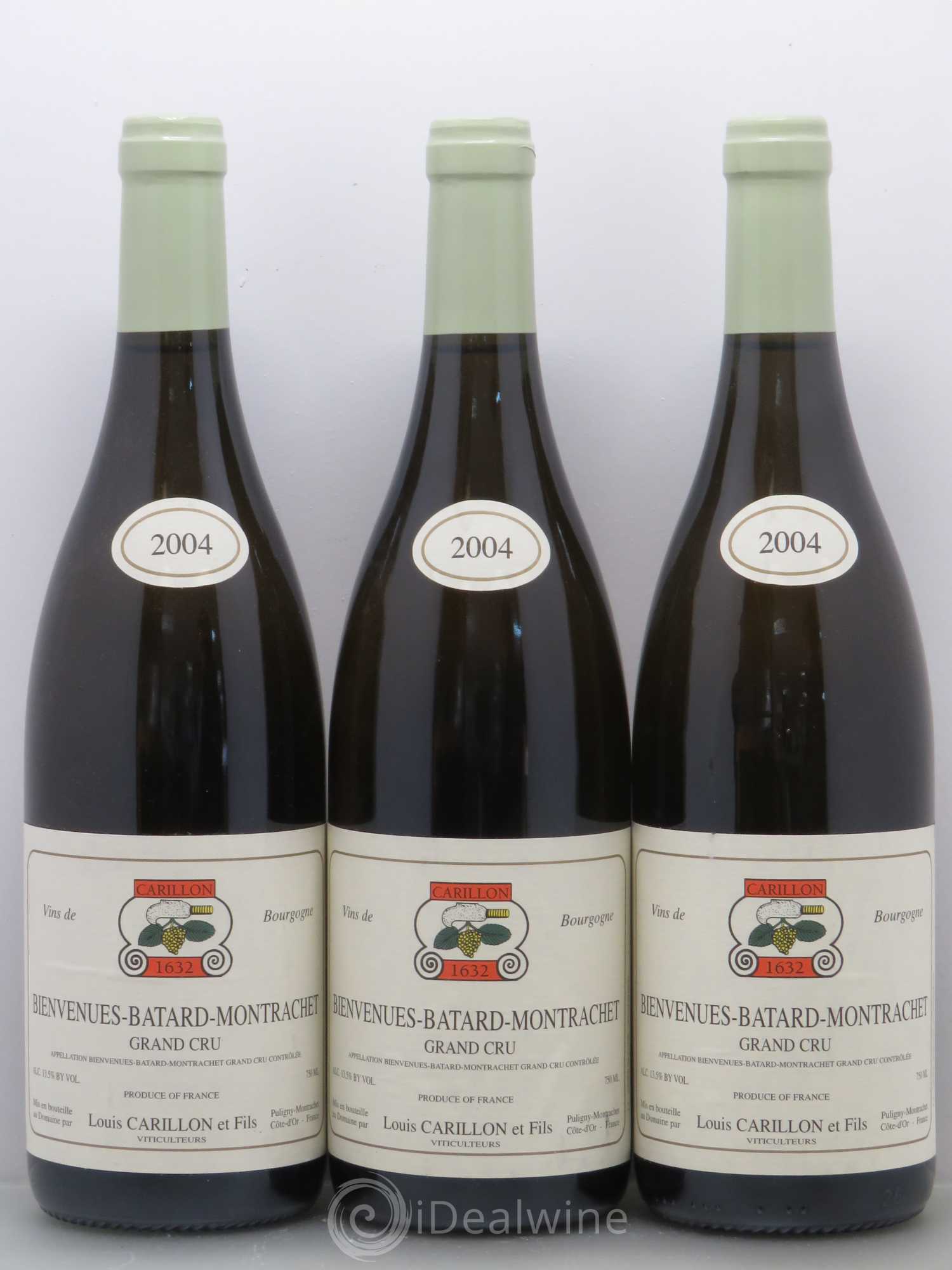 Bienvenues-Bâtard-Montrachet Grand Cru Louis Carillon & Fils 2004 - Lot de 3 bouteilles - 0