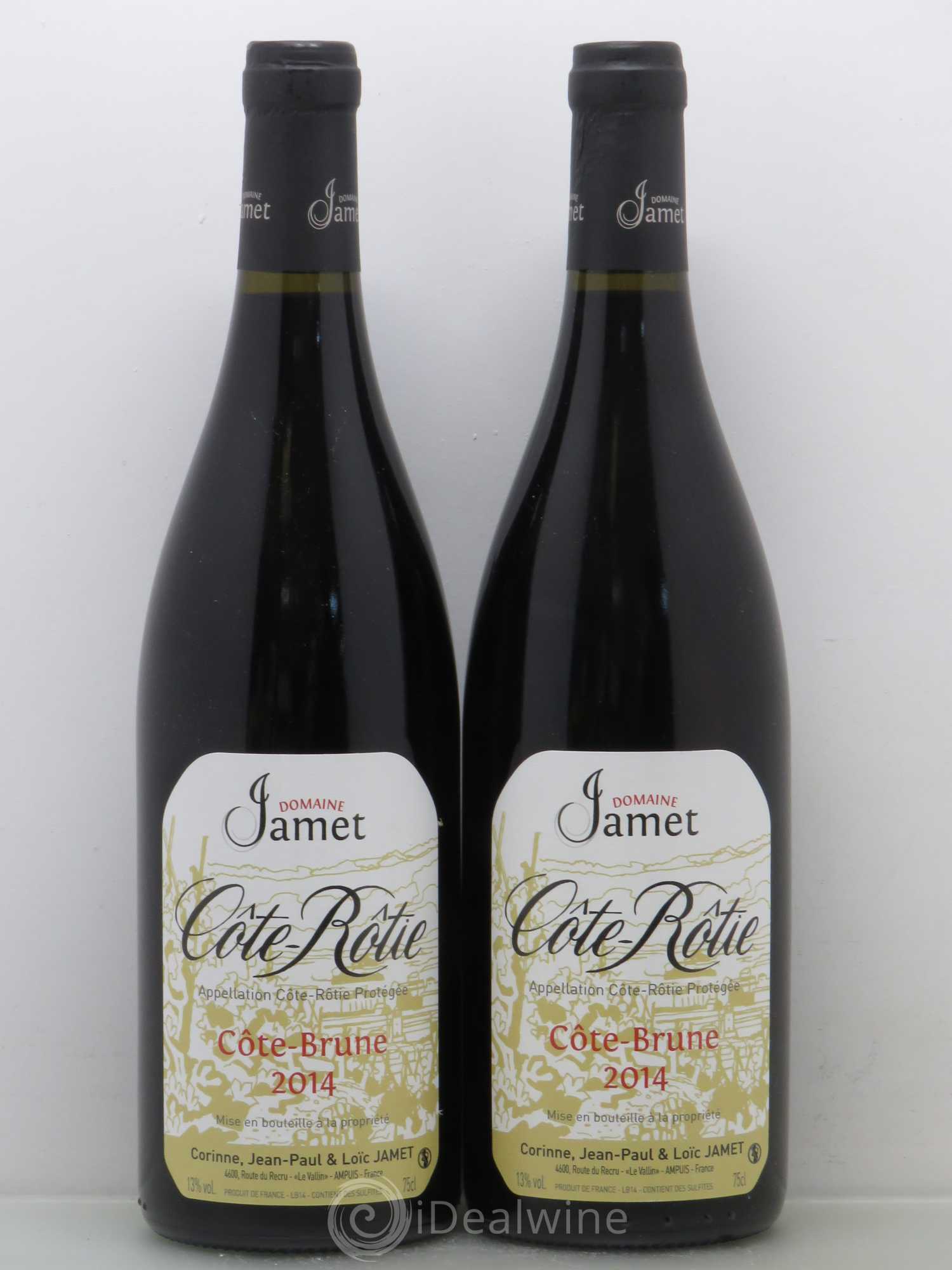 Côte-Rôtie Côte Brune Jamet (Domaine) 2014 - Lot de 2 bouteilles - 0