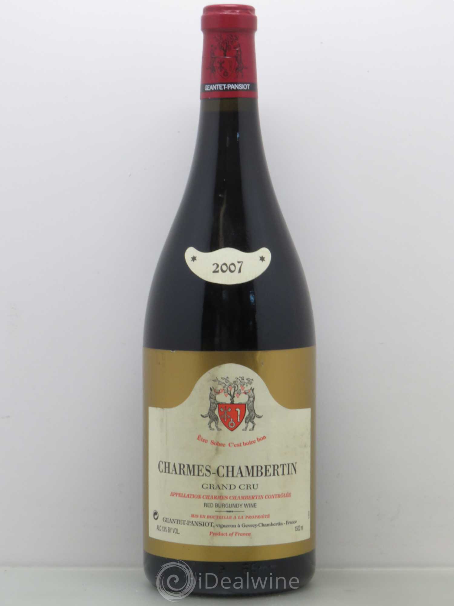 Charmes-Chambertin Grand Cru Geantet-Pansiot 2007 - Lot de 1 magnum - 0