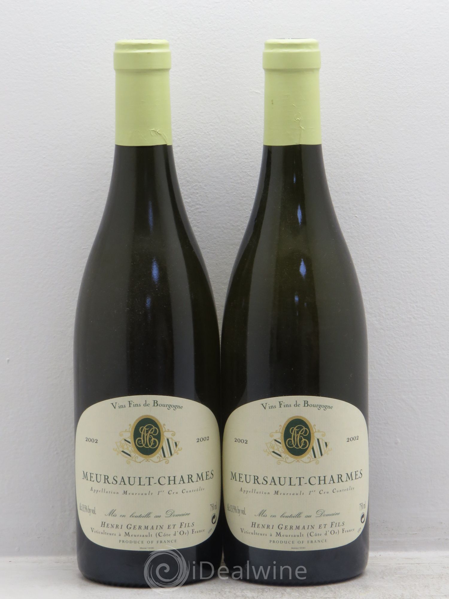 Meursault 1er Cru Henri Germain 2002 - Lot de 2 bouteilles - 0