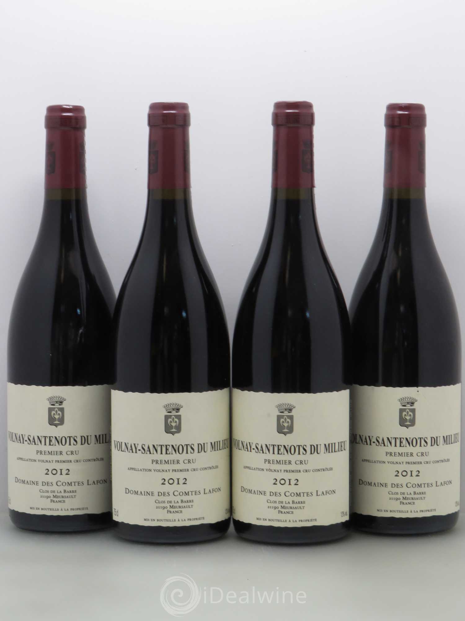 Volnay 1er Cru Santenots du Milieu Comtes Lafon (Domaine des) 2012 - Lot de 4 bouteilles - 0