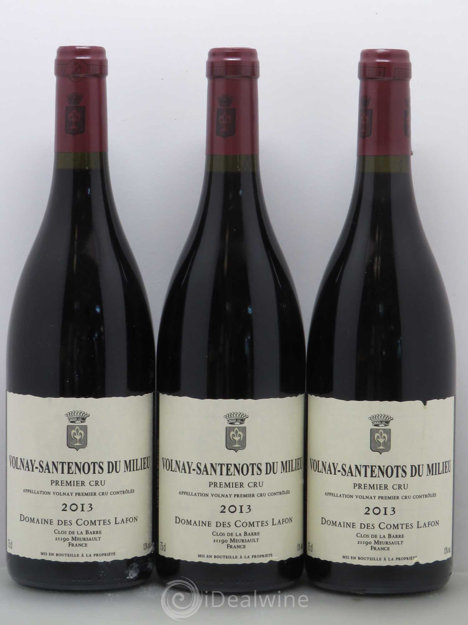 Volnay 1er Cru Santenots du Milieu Comtes Lafon (Domaine des) 2013 - Lot de 3 bouteilles - 0