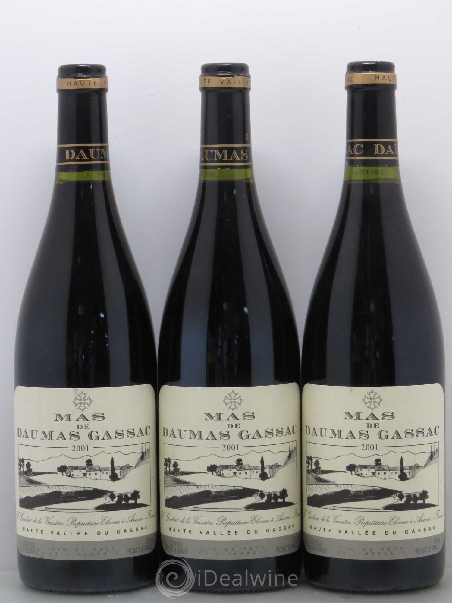 Saint-Guilhem-le-Désert - Cité d'Aniane Mas Daumas Gassac Famille Guibert de La Vaissière 2001 - Lot de 6 bouteilles - 1
