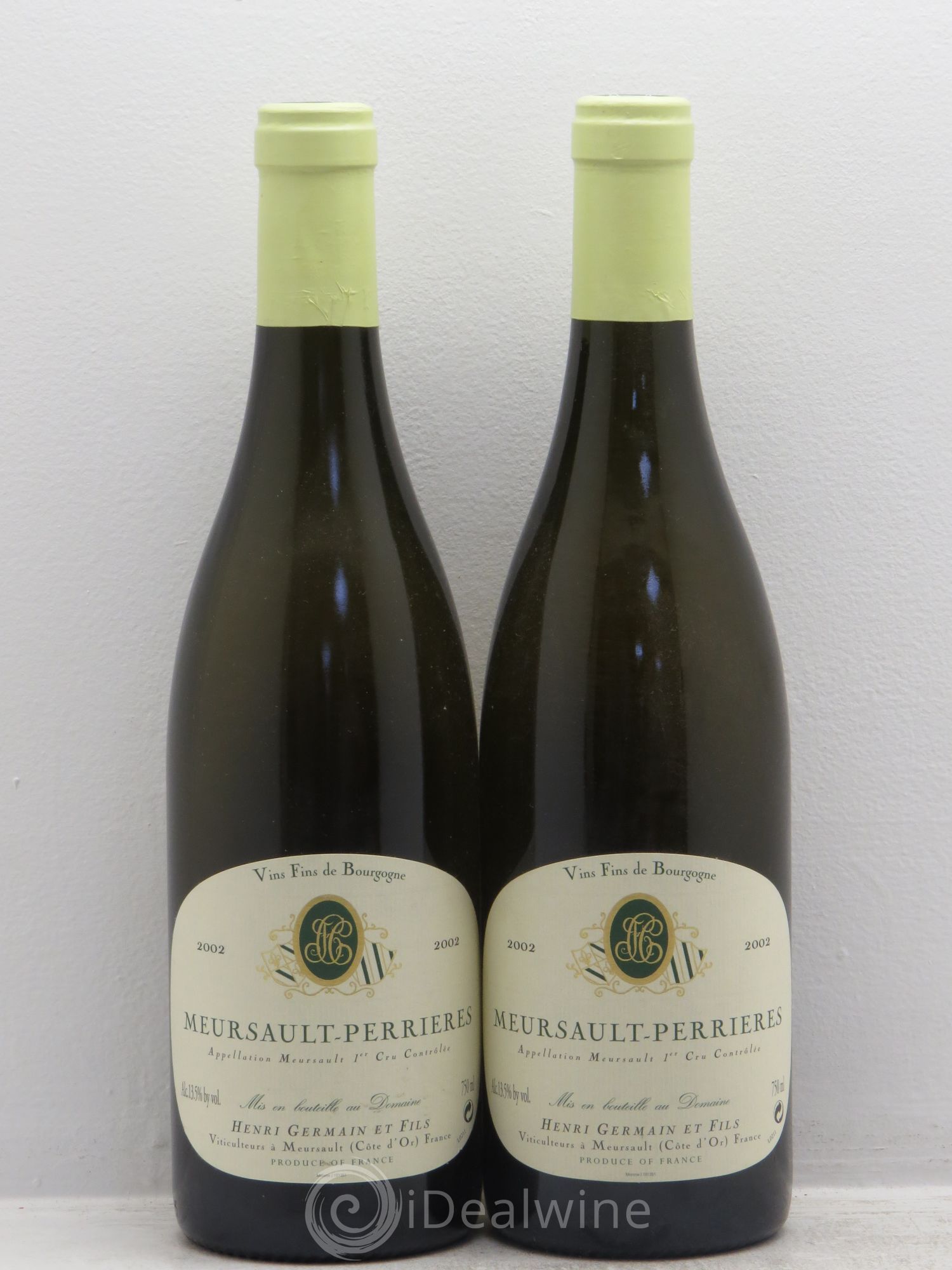 Meursault 1er Cru Henri Germain 2002 - Lot de 2 bouteilles - 0