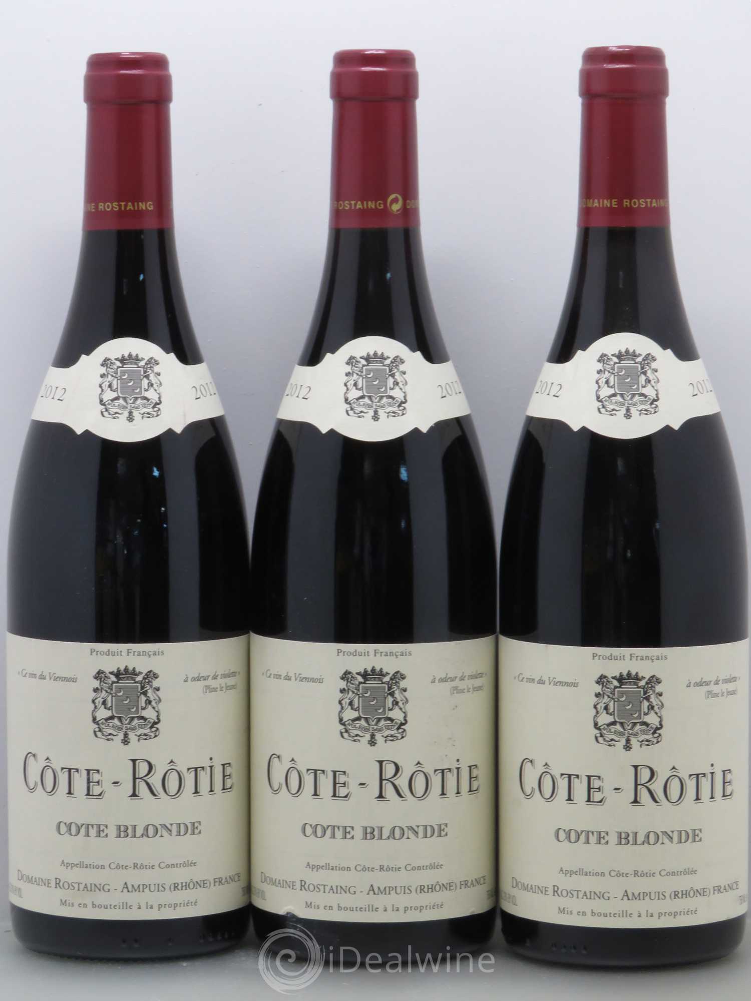 Côte-Rôtie Côte Blonde René Rostaing 2012 - Lot de 3 bouteilles - 0