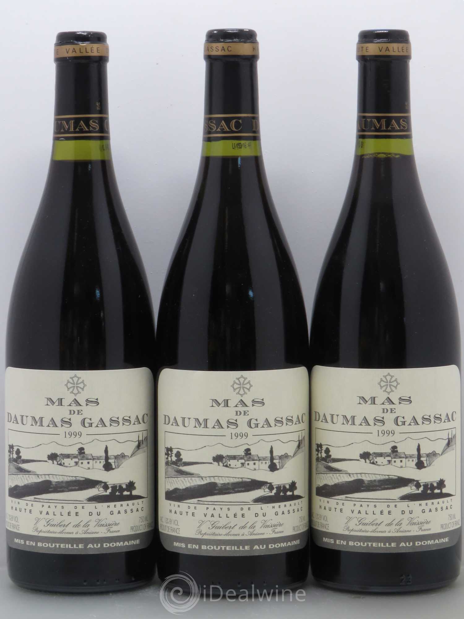 Saint-Guilhem-le-Désert - Cité d'Aniane Mas Daumas Gassac Famille Guibert de La Vaissière 1999 - Lot de 6 bouteilles - 1