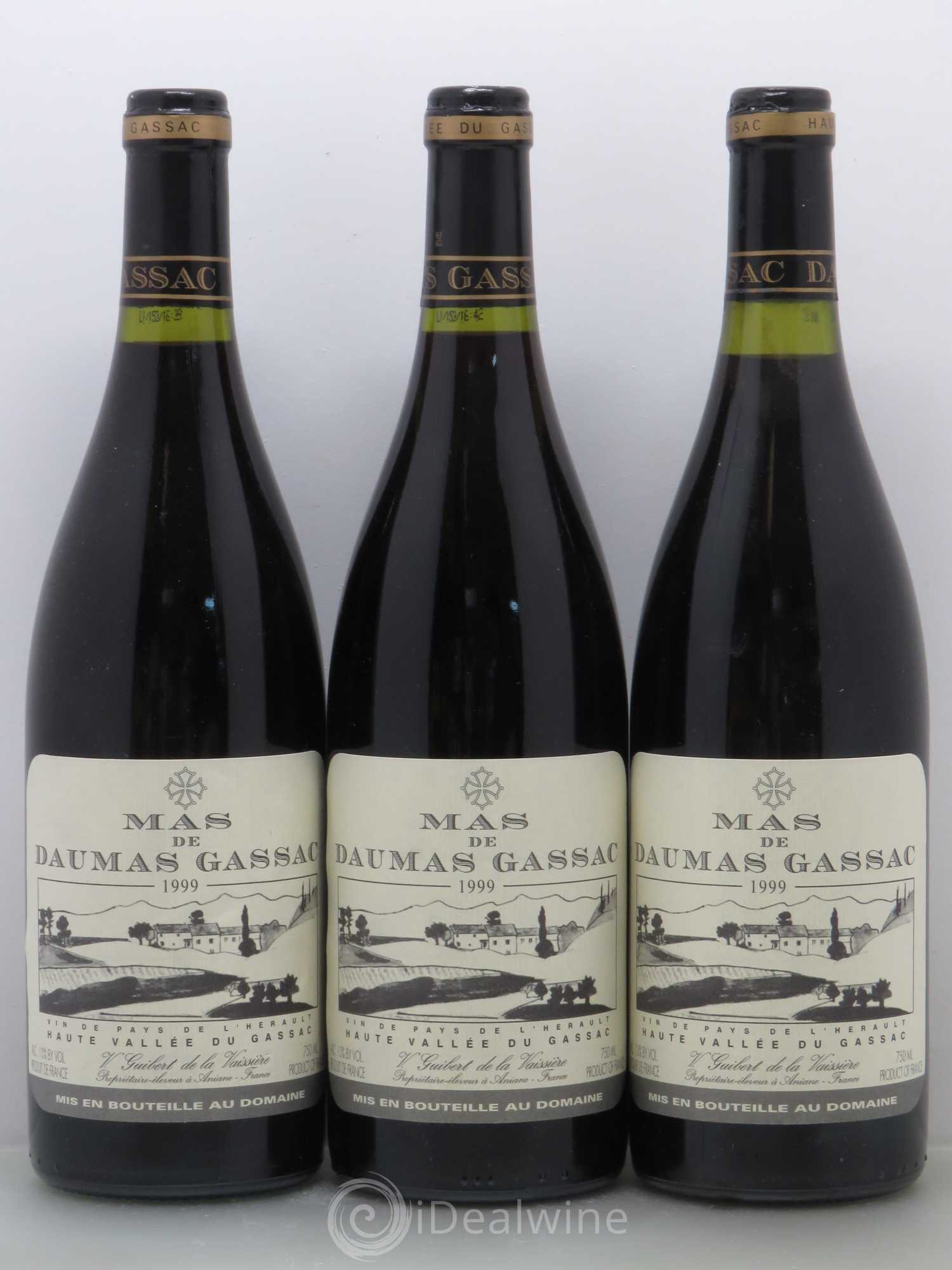 Saint-Guilhem-le-Désert - Cité d'Aniane Mas Daumas Gassac Famille Guibert de La Vaissière 1999 - Lot de 6 bouteilles - 1