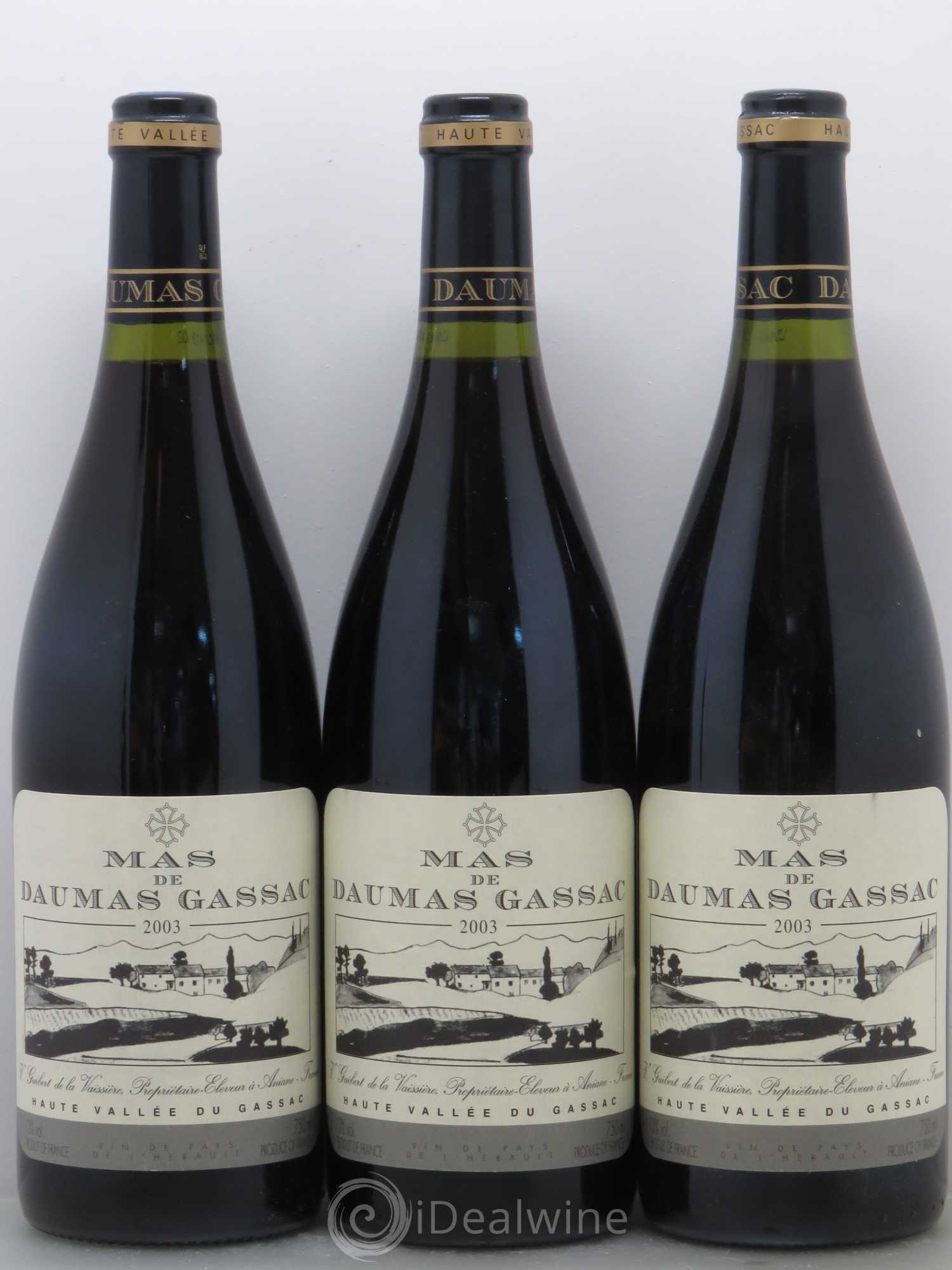 Saint-Guilhem-le-Désert - Cité d'Aniane Mas Daumas Gassac Famille Guibert de La Vaissière 2003 - Lot de 6 bouteilles - 2