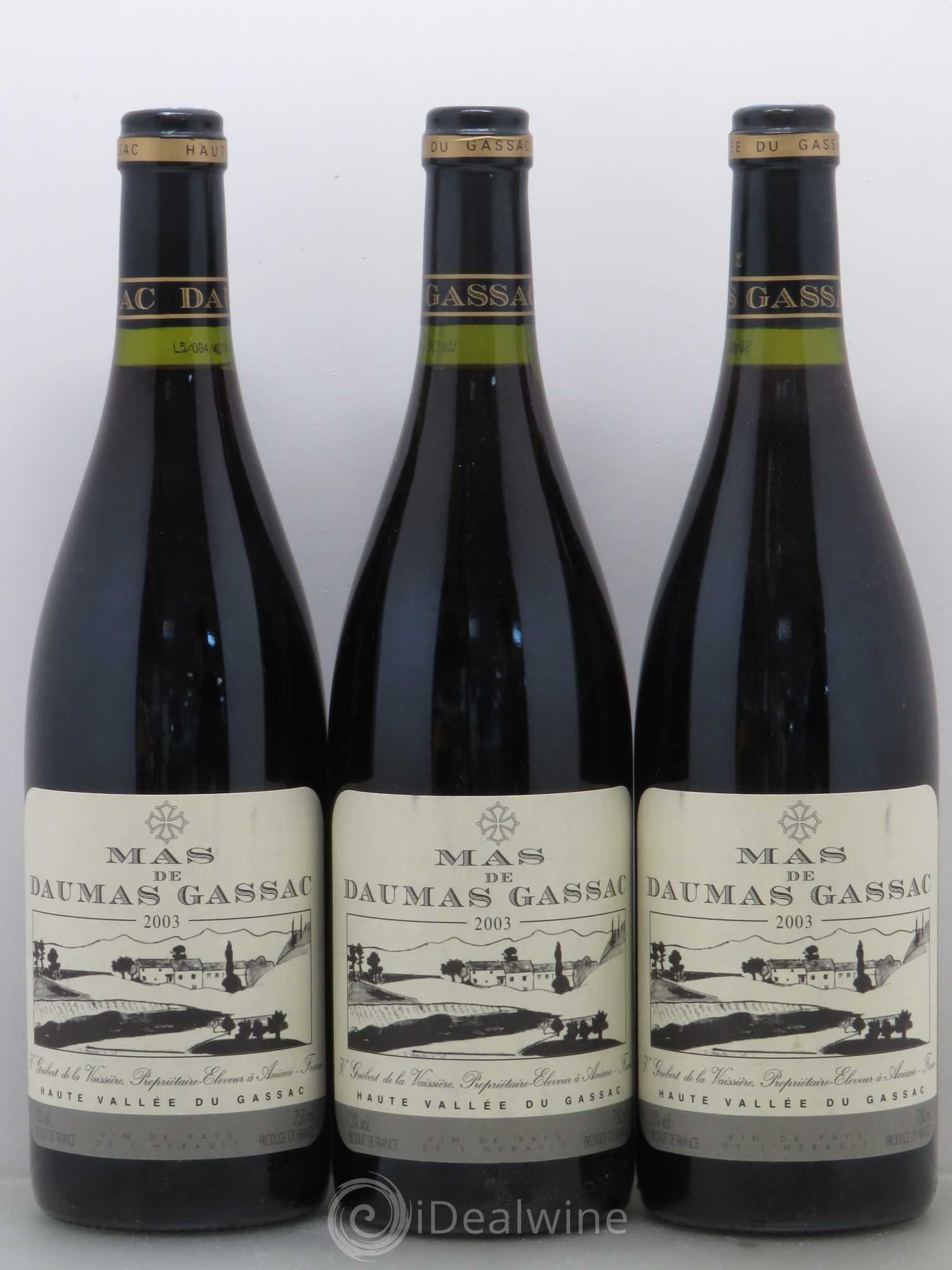 Saint-Guilhem-le-Désert - Cité d'Aniane Mas Daumas Gassac Famille Guibert de La Vaissière 2003 - Lot de 6 bouteilles - 2