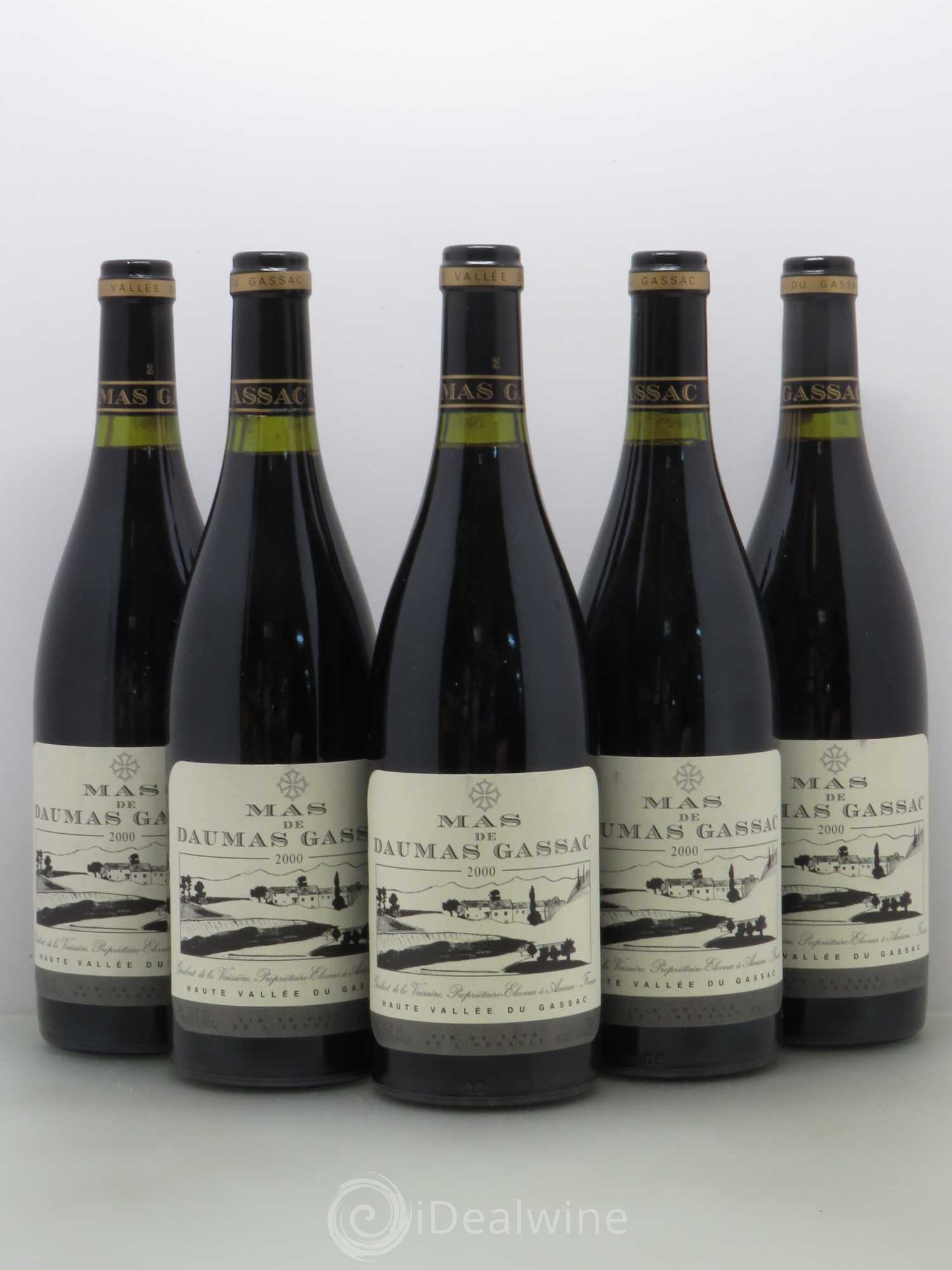 Saint-Guilhem-le-Désert - Cité d'Aniane Mas Daumas Gassac Famille Guibert de La Vaissière 2000 - Lot de 5 bouteilles - 0
