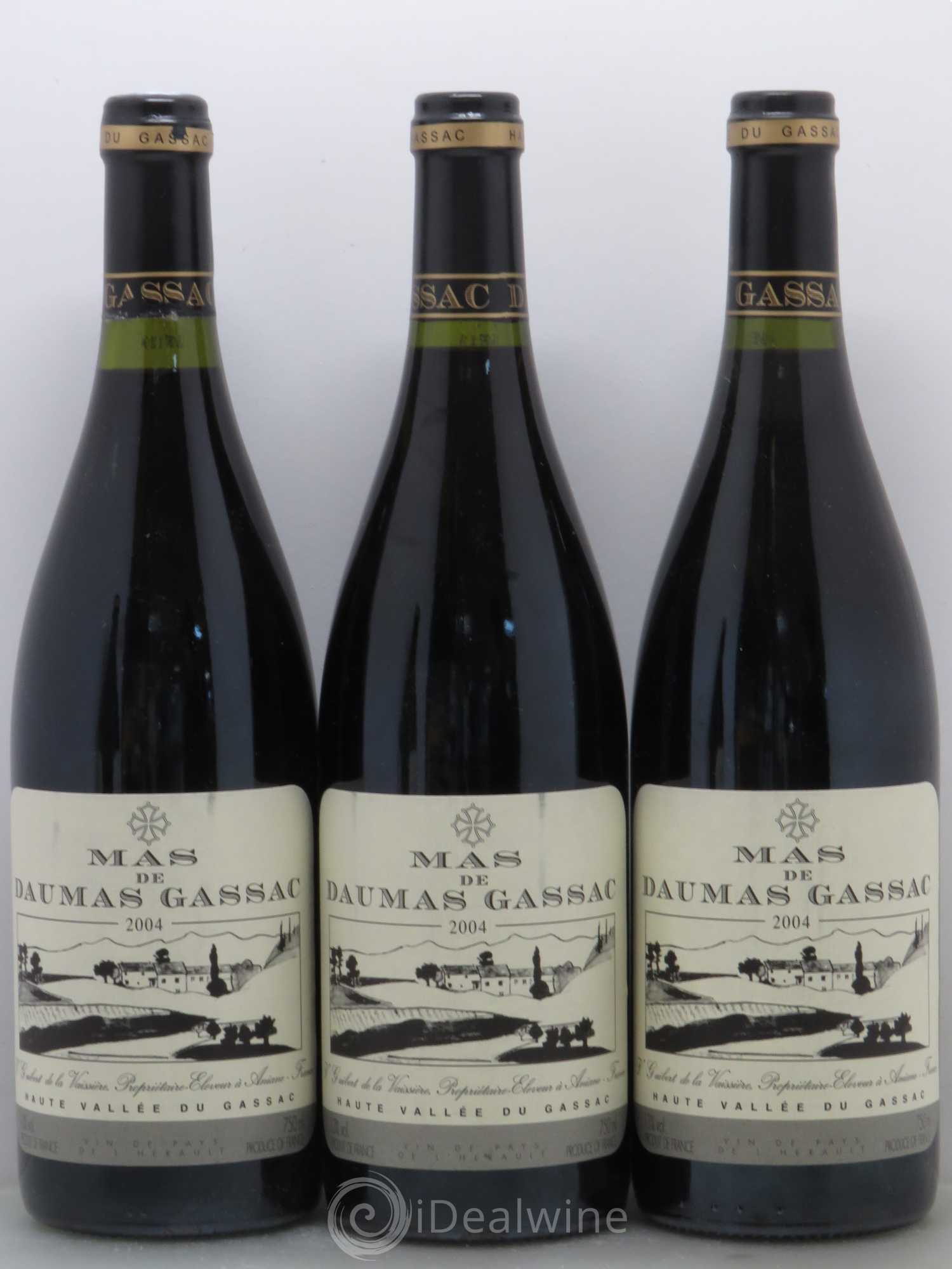 Saint-Guilhem-le-Désert - Cité d'Aniane Mas Daumas Gassac Famille Guibert de La Vaissière 2004 - Lot de 6 bouteilles - 1