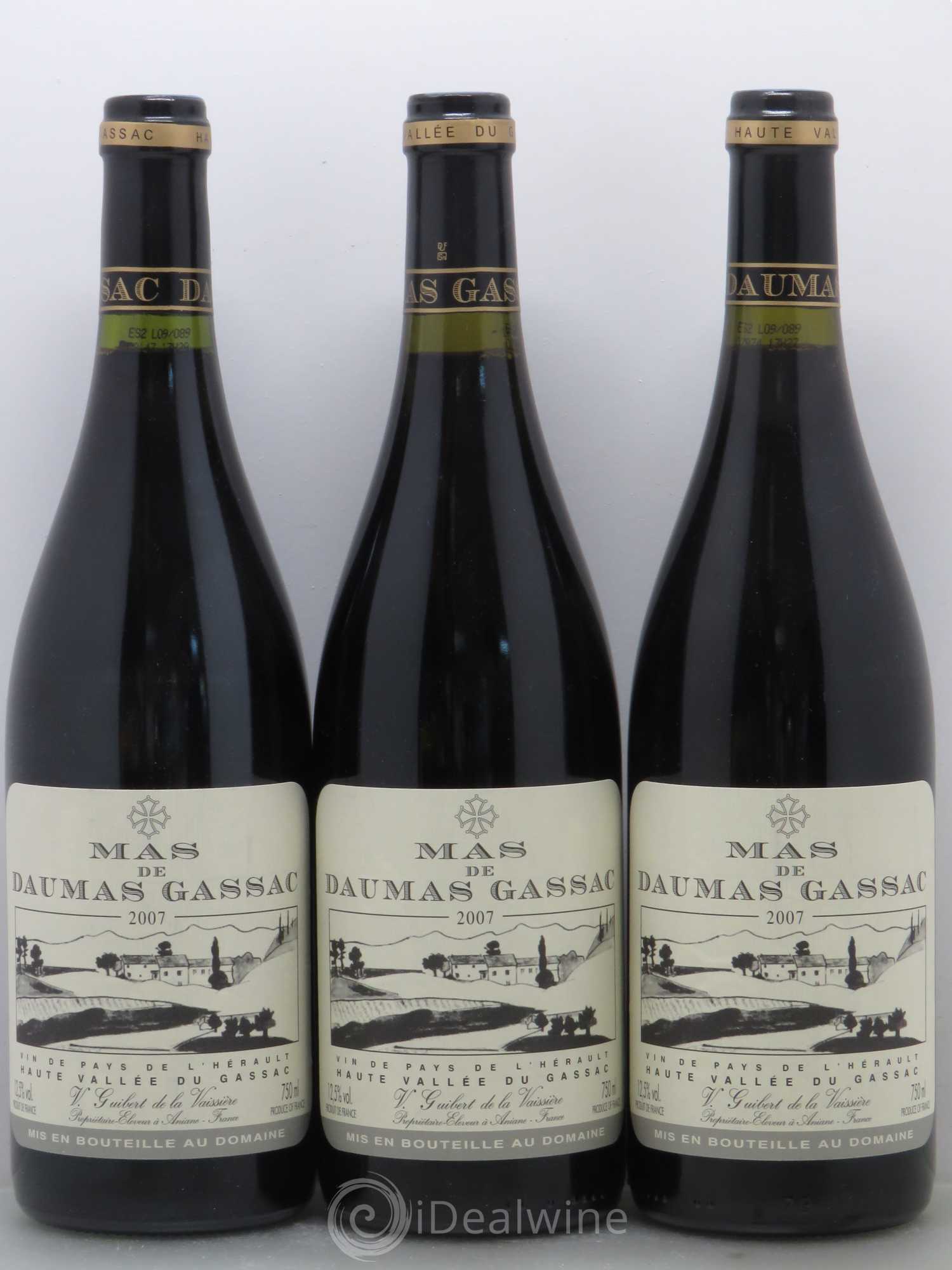 Saint-Guilhem-le-Désert - Cité d'Aniane Mas Daumas Gassac Famille Guibert de La Vaissière 2007 - Lot de 6 bouteilles - 2