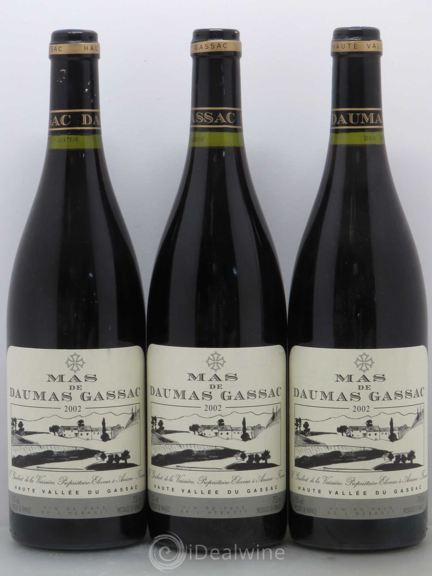 Saint-Guilhem-le-Désert - Cité d'Aniane Mas Daumas Gassac Famille Guibert de La Vaissière 2002 - Lot de 6 bouteilles - 1
