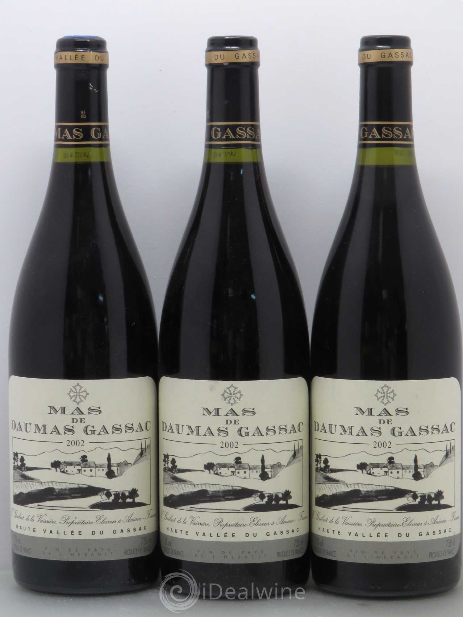 Saint-Guilhem-le-Désert - Cité d'Aniane Mas Daumas Gassac Famille Guibert de La Vaissière 2002 - Lot de 6 bouteilles - 1