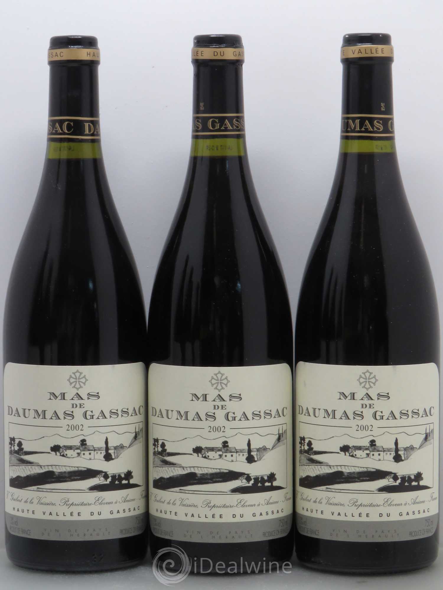 Saint-Guilhem-le-Désert - Cité d'Aniane Mas Daumas Gassac Famille Guibert de La Vaissière 2002 - Lot de 6 bouteilles - 1