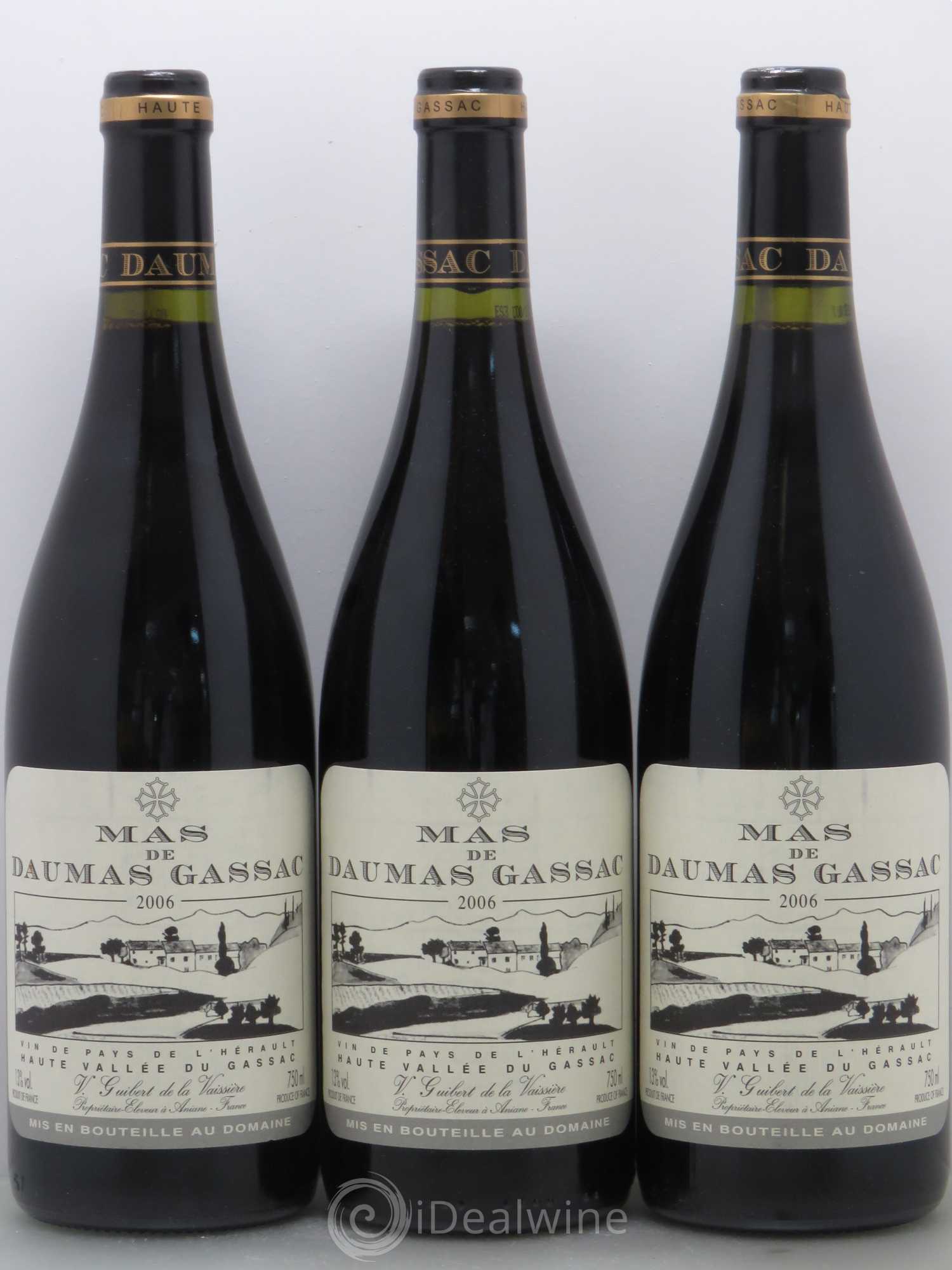 Saint-Guilhem-le-Désert - Cité d'Aniane Mas Daumas Gassac Famille Guibert de La Vaissière 2006 - Lot de 6 bouteilles - 2