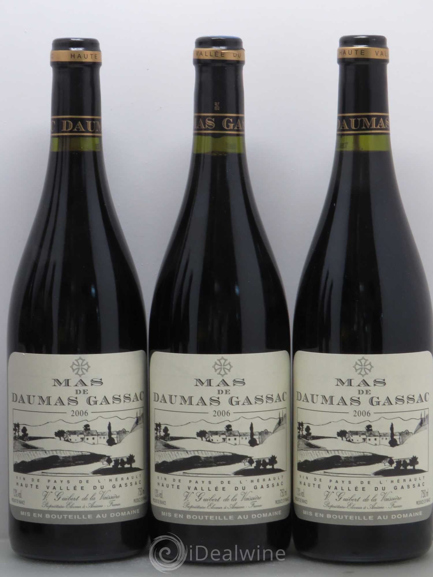 Saint-Guilhem-le-Désert - Cité d'Aniane Mas Daumas Gassac Famille Guibert de La Vaissière 2006 - Lot de 6 bouteilles - 1