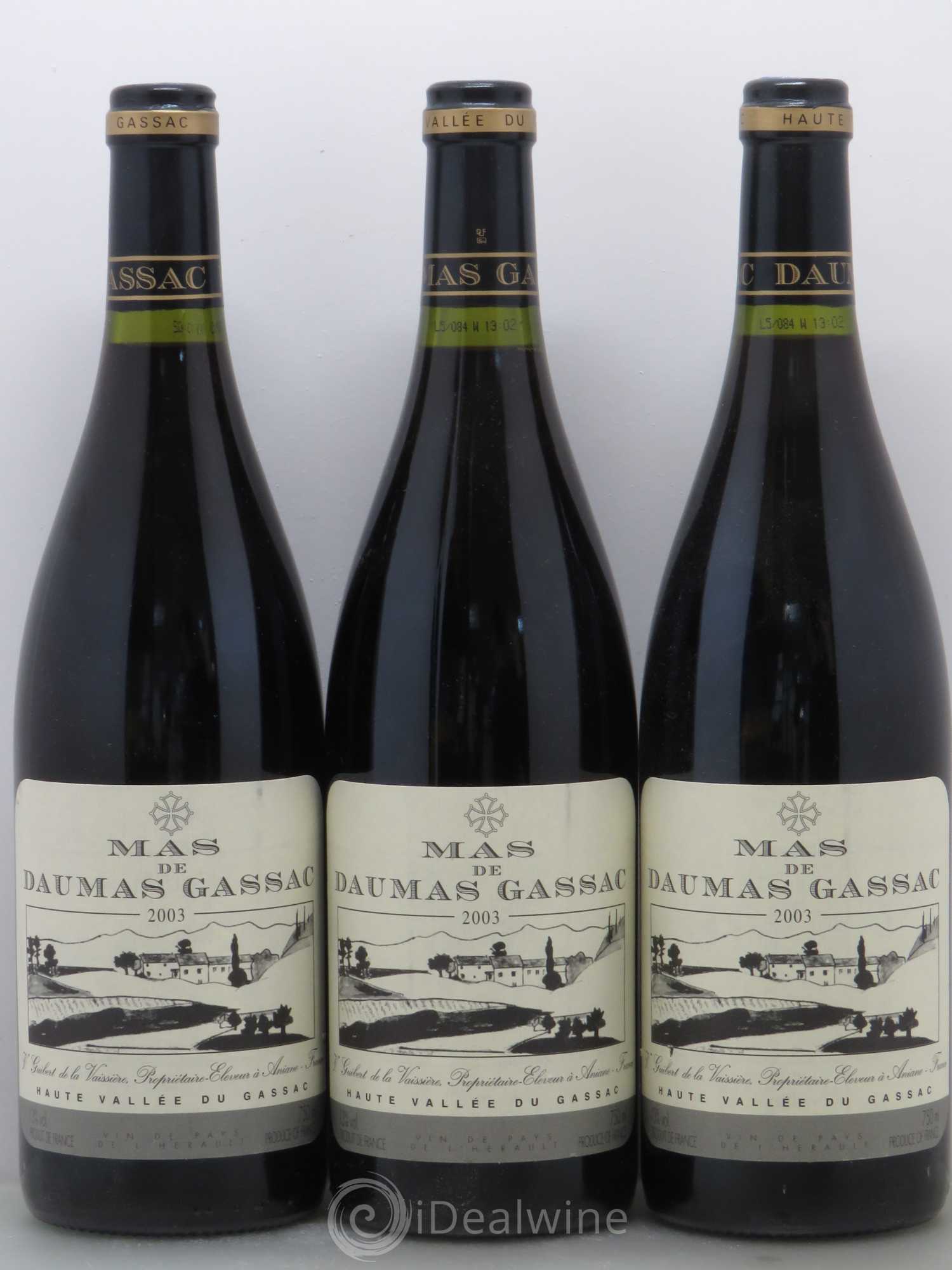 Saint-Guilhem-le-Désert - Cité d'Aniane Mas Daumas Gassac Famille Guibert de La Vaissière 2003 - Lot de 6 bouteilles - 2