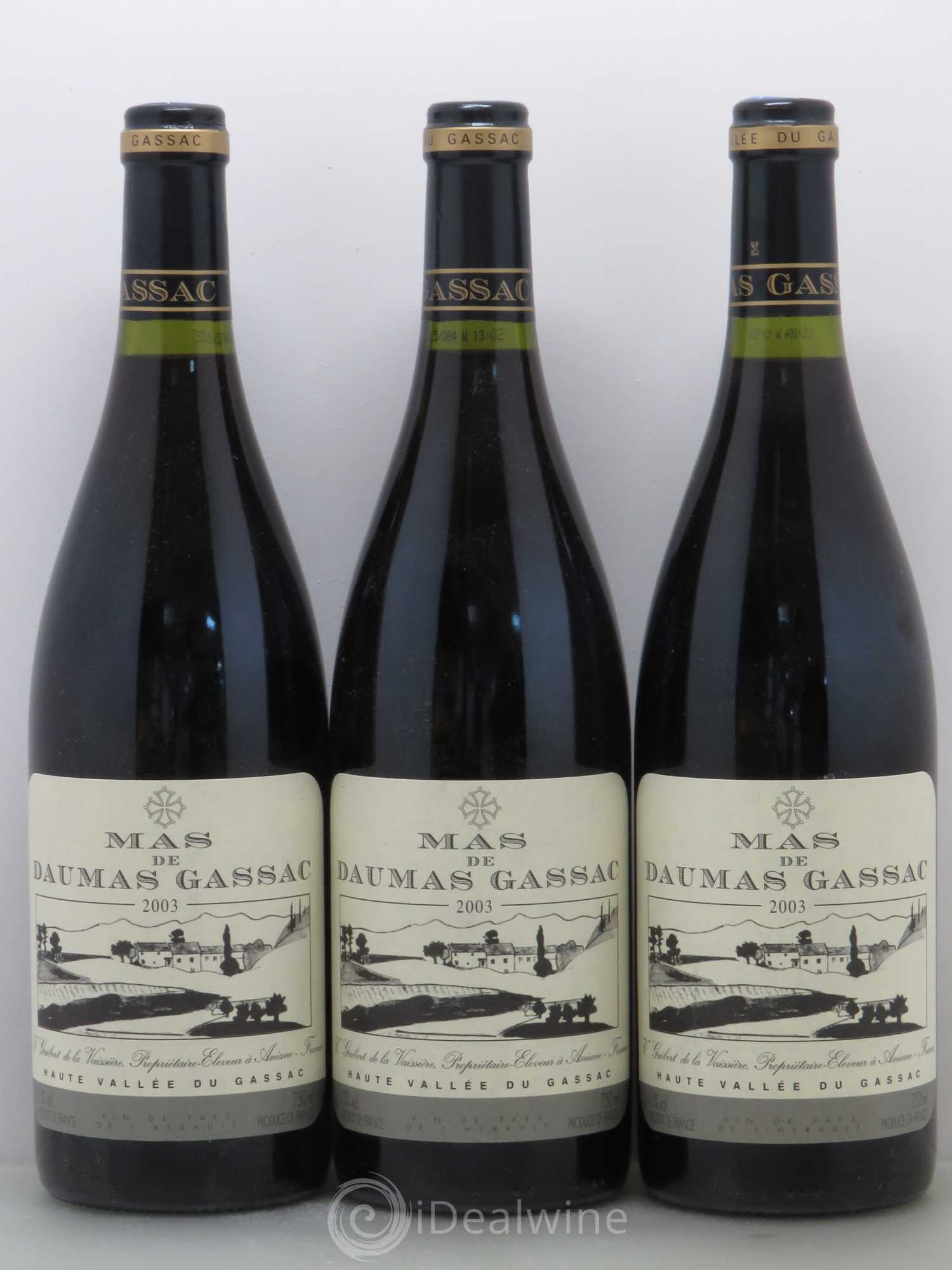Saint-Guilhem-le-Désert - Cité d'Aniane Mas Daumas Gassac Famille Guibert de La Vaissière 2003 - Lot de 6 bouteilles - 2