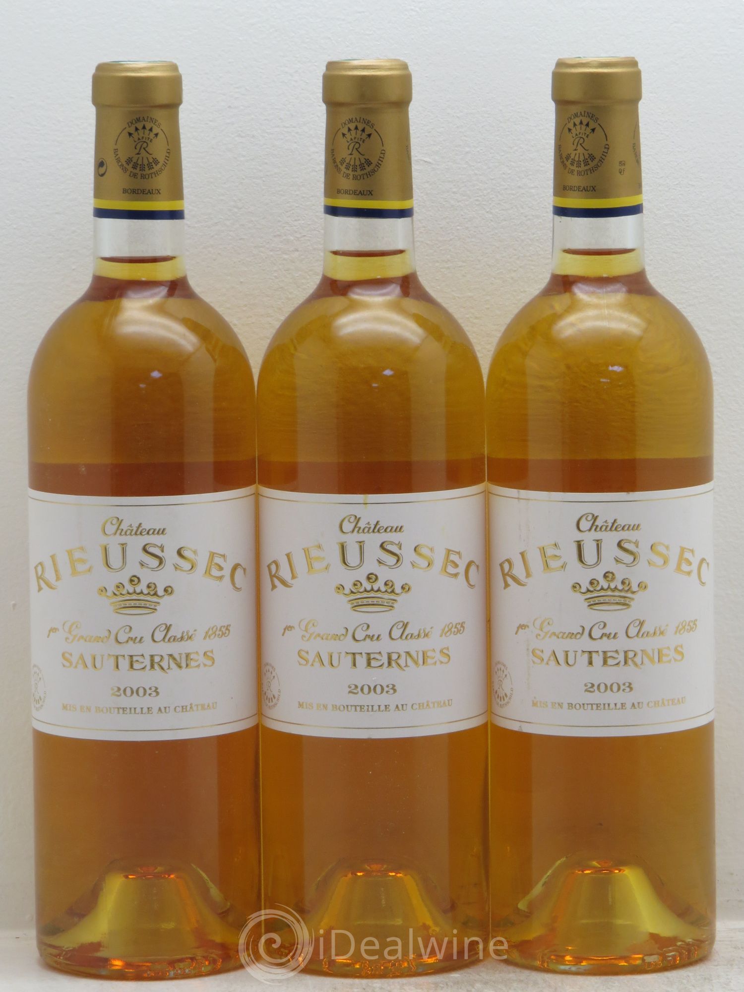 Château Rieussec 1er Grand Cru Classé 2003 - Lotto di 3 bottiglie - 0